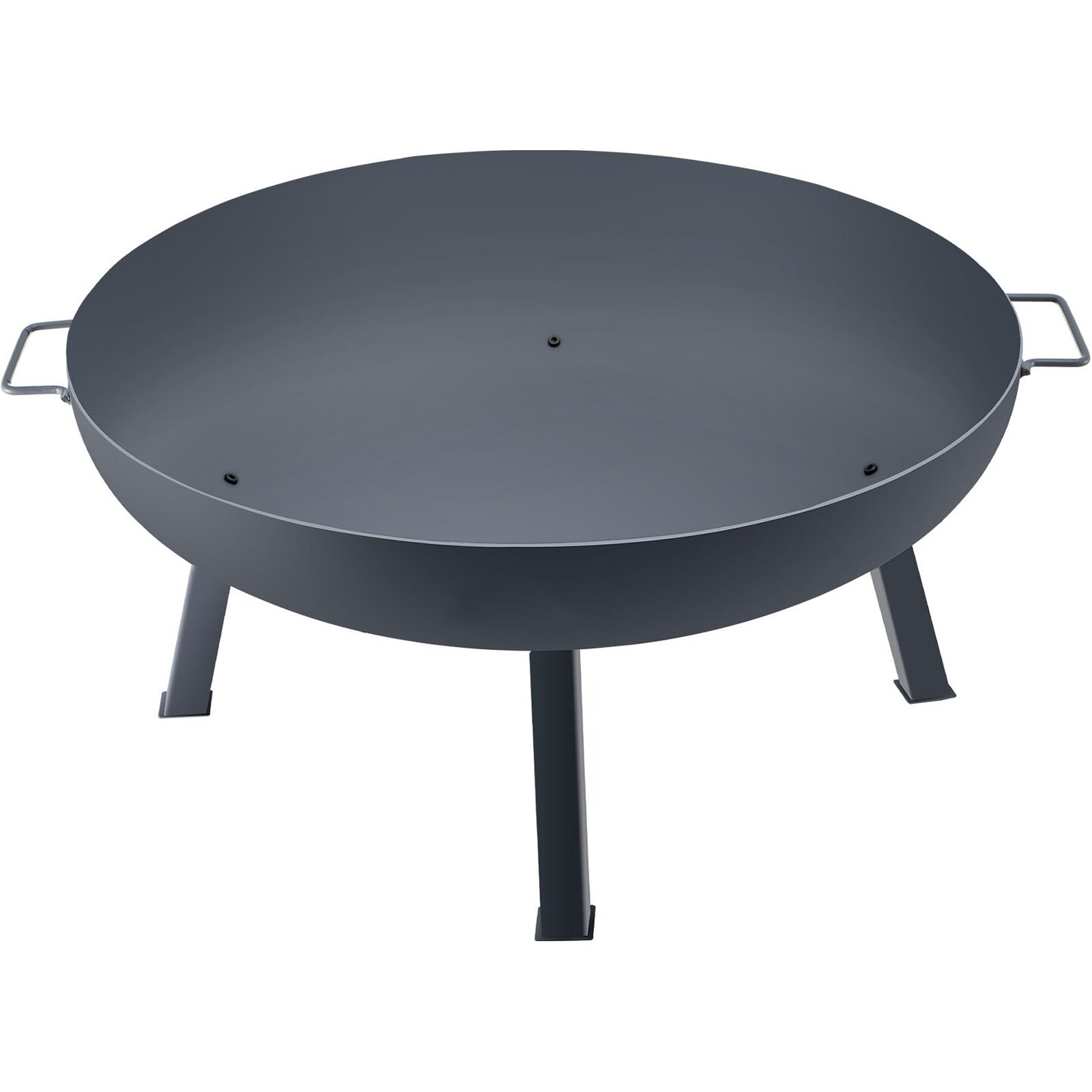 Large Black Carbon Steel Fire Pit Bowl with 4 Legs Portable Outdoor Fireplace for Patio Backyard Camping