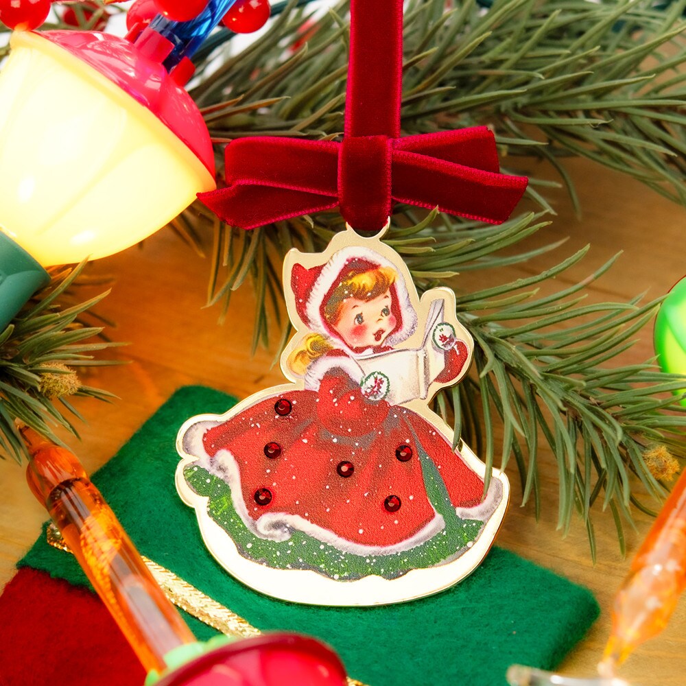 Gloria Duchin Caroler Girl Vintage Style Tree Ornament with Crystals