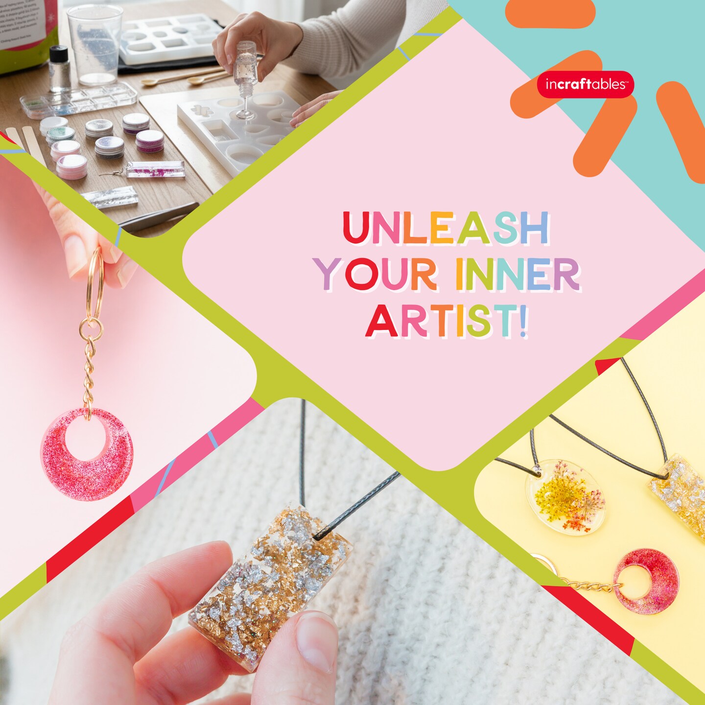 Incraftables Epoxy Resin Kit for Beginners. Resin Supplies set for Kids & Adults. Epoxy Resin Kit with mold, Epoxy Bottles, Dried Flowers, Mica powders, Foils, measuring cups & Jewelry Making Supplies