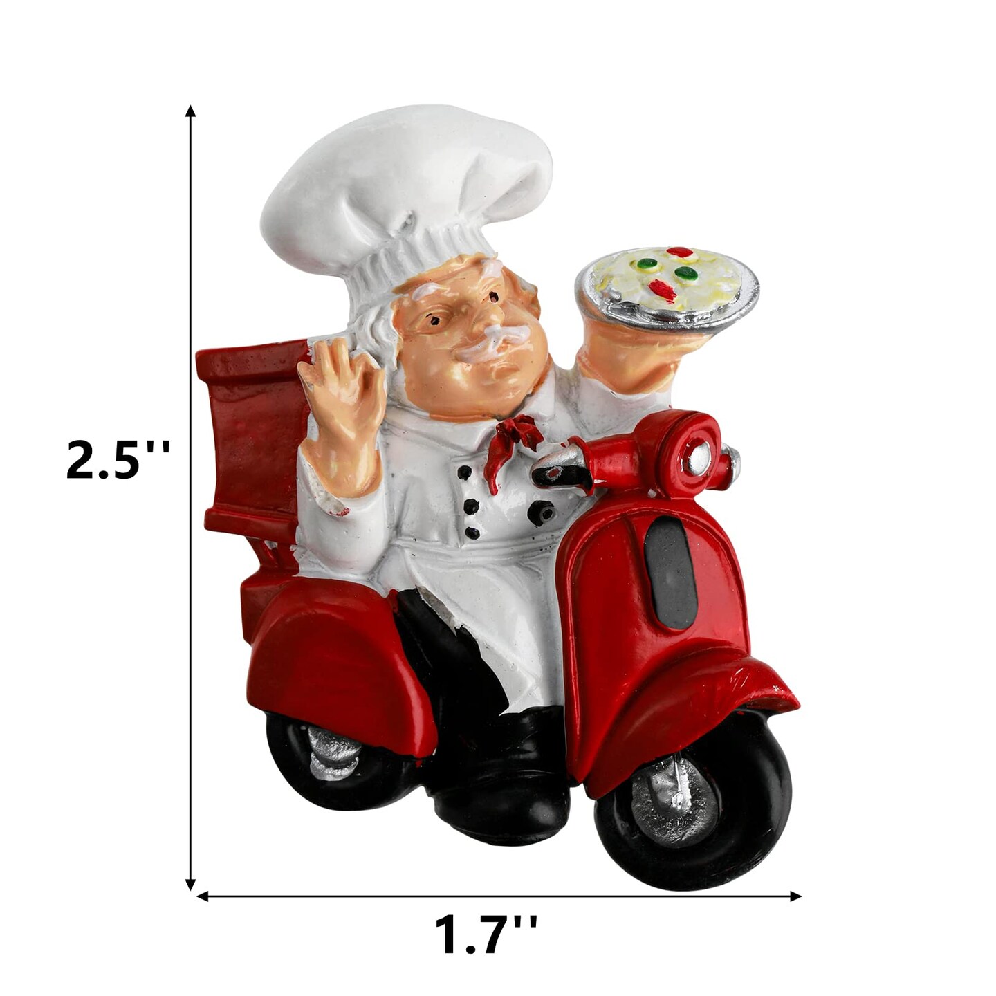 10 Pieces Chef Fridge Magnets, Cute Italian Chef Magnets for Refrigerator, Funny Kitchen Chef Figurine Decorations, 3D Resin Baker Refrigerator Stickers for Whiteboard, Map, Cabinets