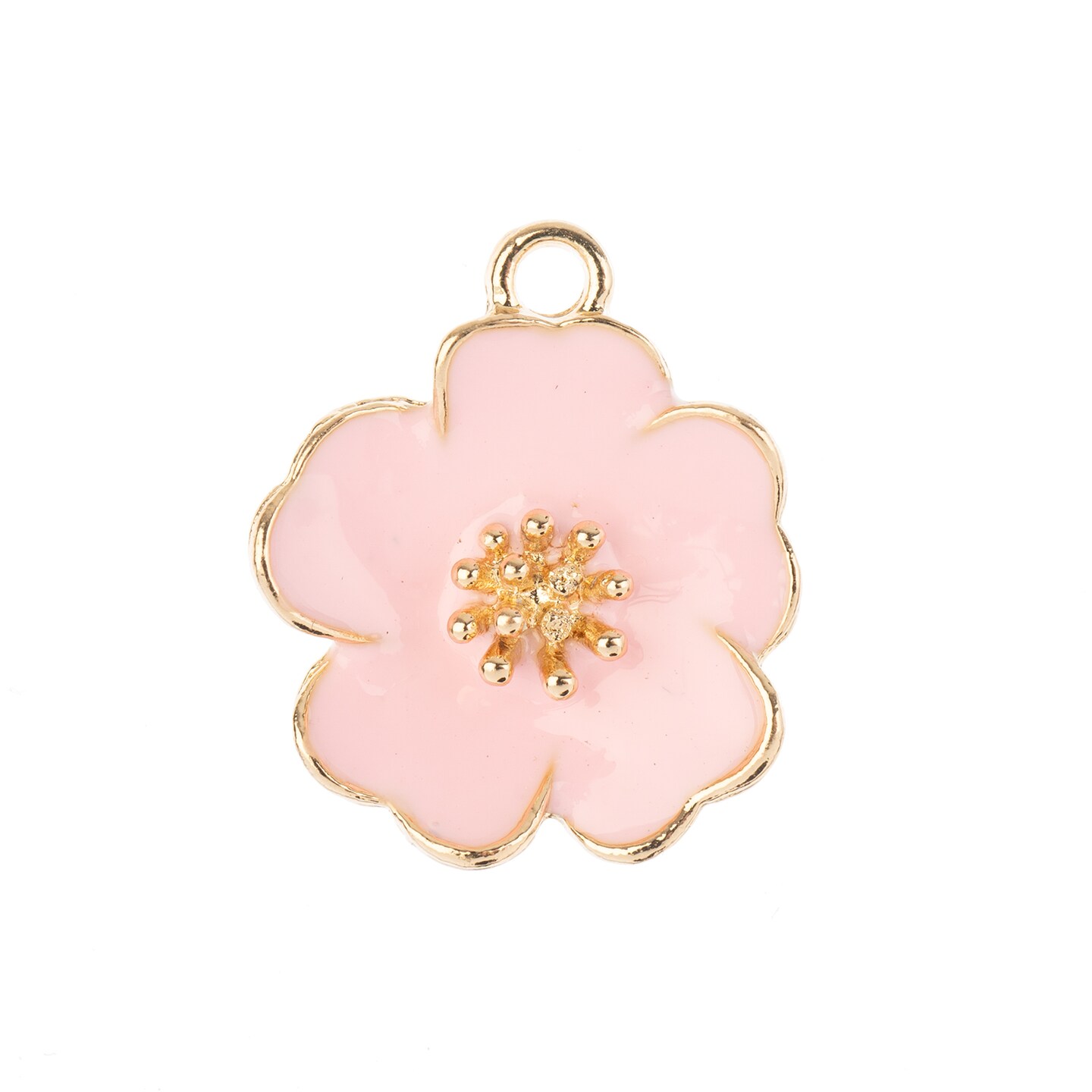 John Bead Sweet &#x26; Petite 20x24mm Large Flower Charms, 4pcs