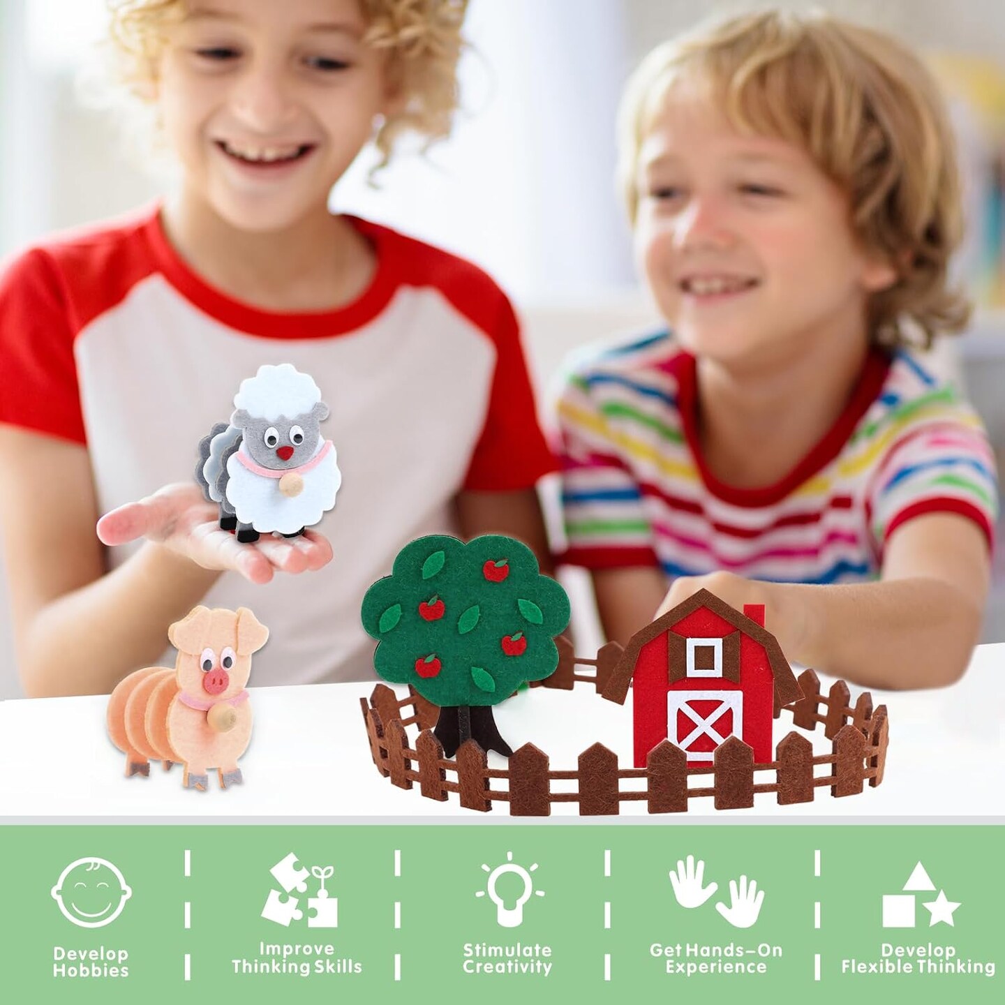 Red Barn &#x26; Animal Tree Educational Kit for Ages 3-6-(Pack of 7)