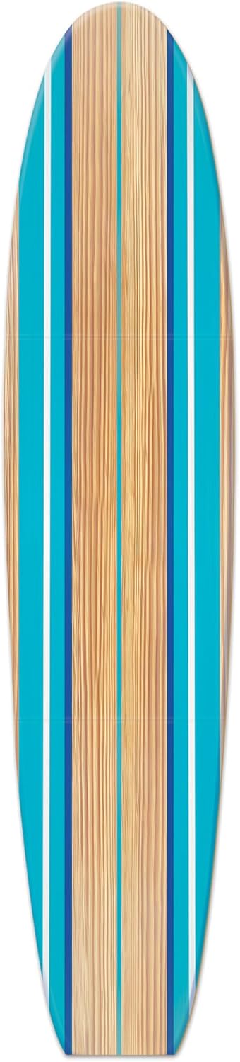 Large 6' x 15.75" Cardboard Luau Surfboard Stand-Up- Hawaiian Tropical Photo Booth Prop, Photography Background