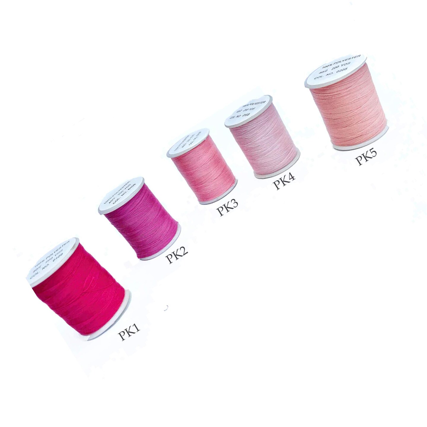 200 Yards Pink Polyester Thread Small Spool for Sewing and Craft Projects