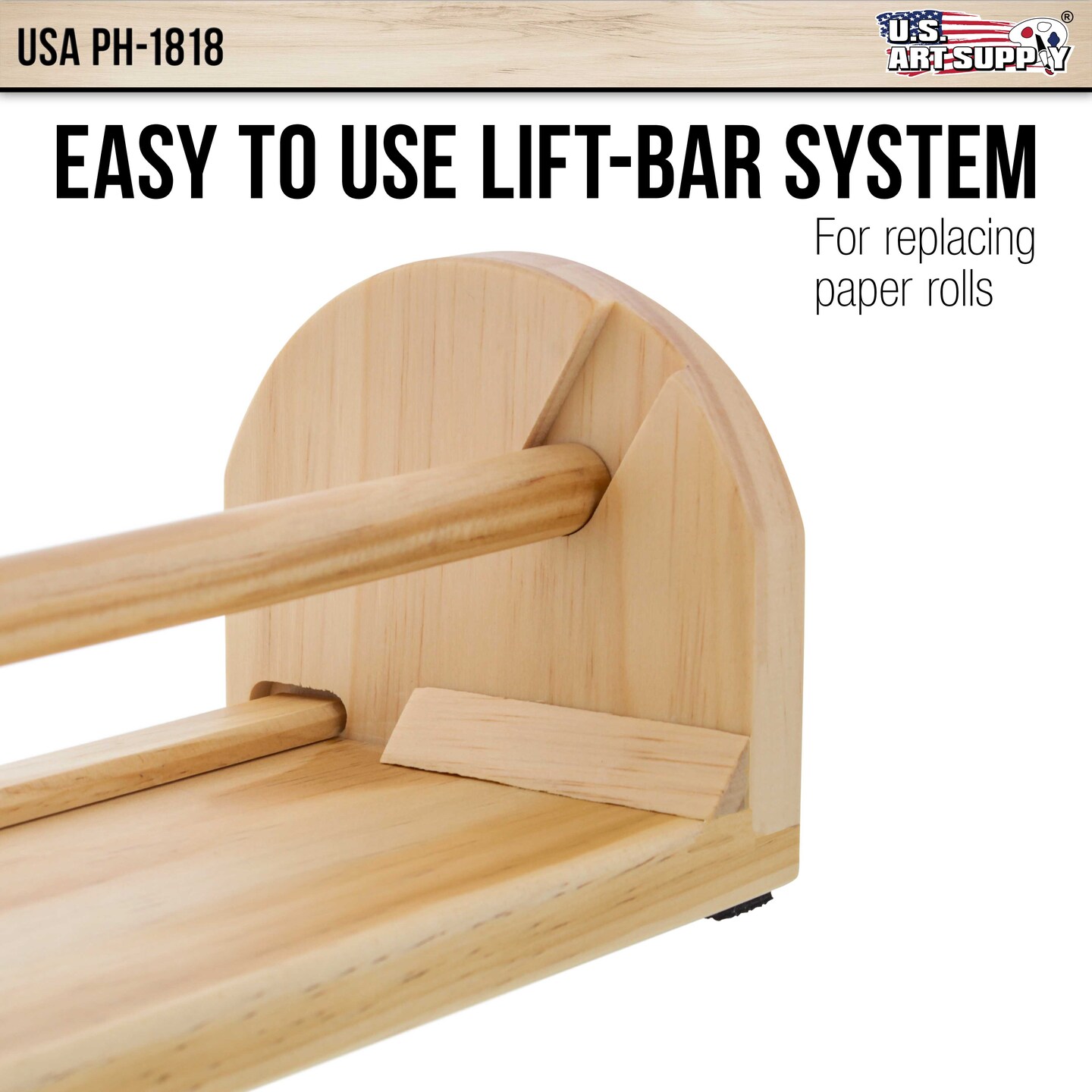 18 inch Wooden Tabletop Paper Holder &#x26; Dispenser