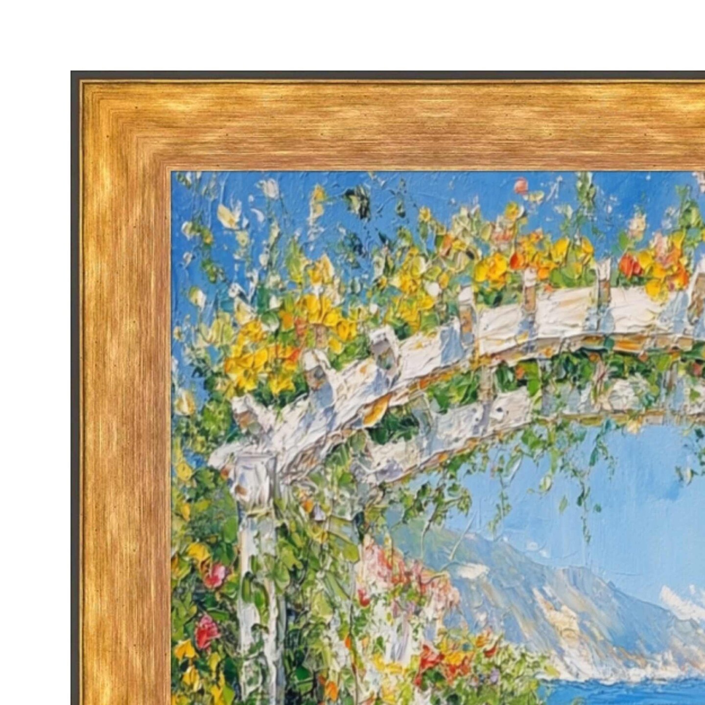 Contemporary Modern Slope Gold Metal Picture Frame 24x24 frame