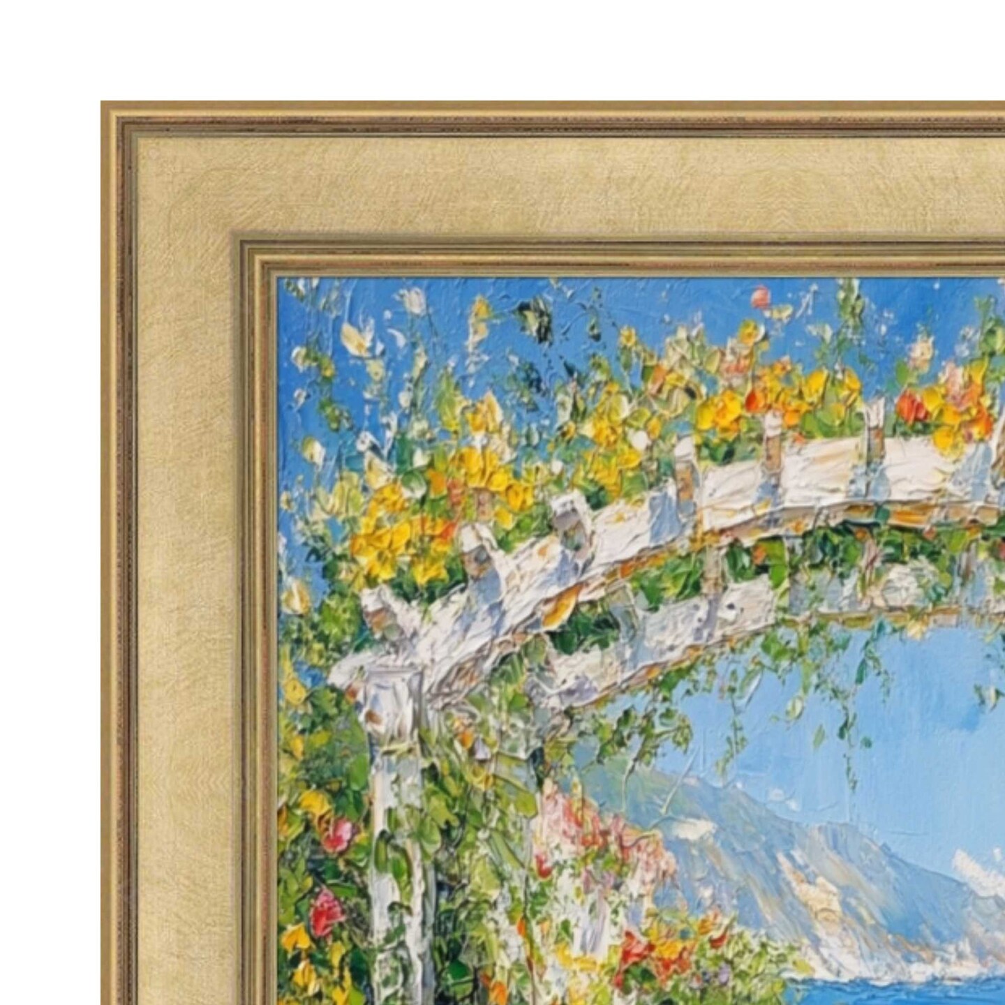 Modern Contemporary Champagne Gold Flat Picture Frame 27x40 frame