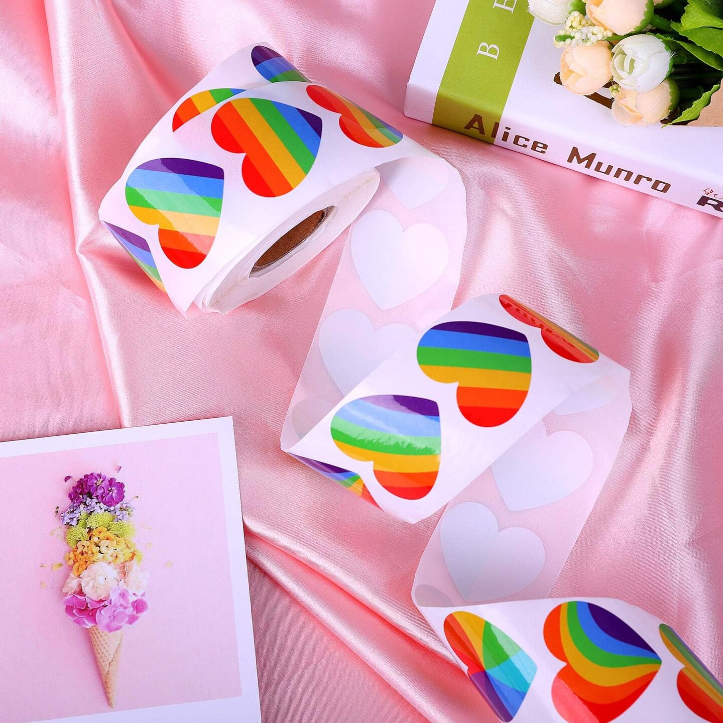 600 Pieces Gay Pride Stickers Love Pride Rainbow Stickers, Support LGBT Causes