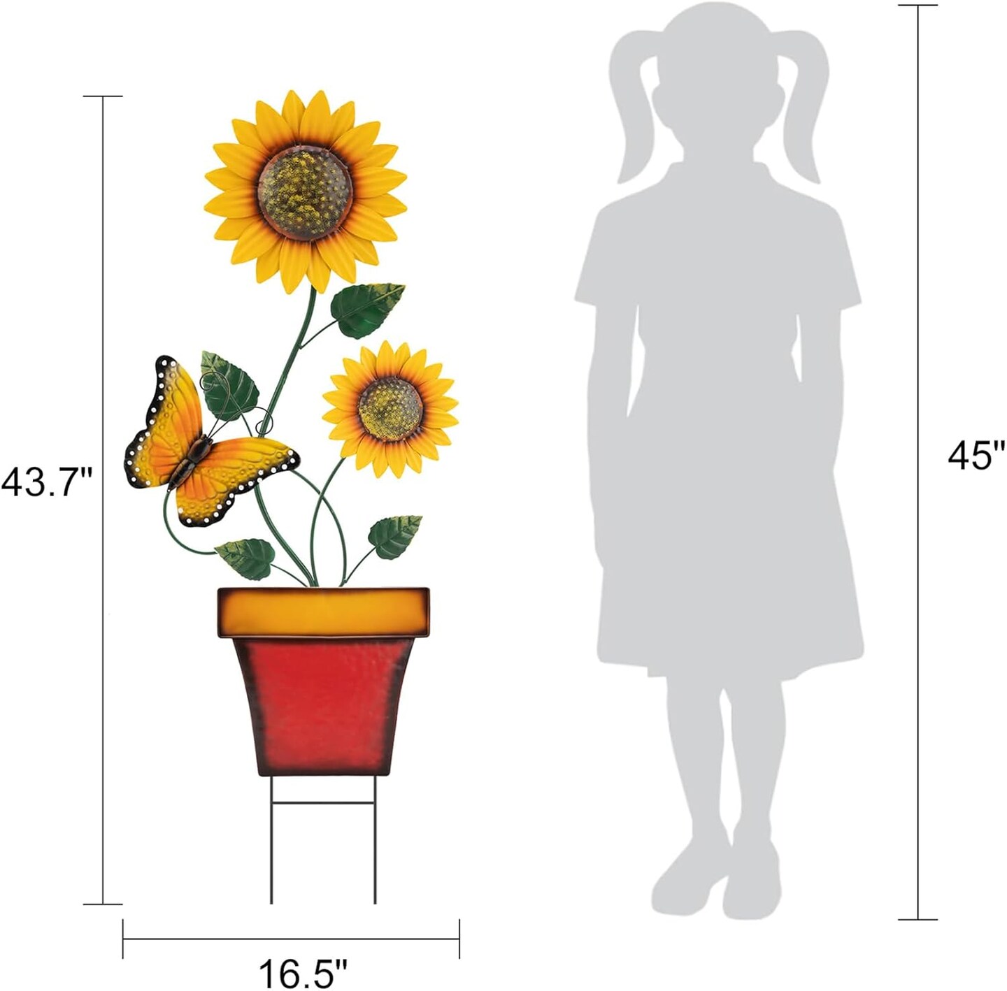 Spring Sunflower Decorative Garden Stake Yard Decor