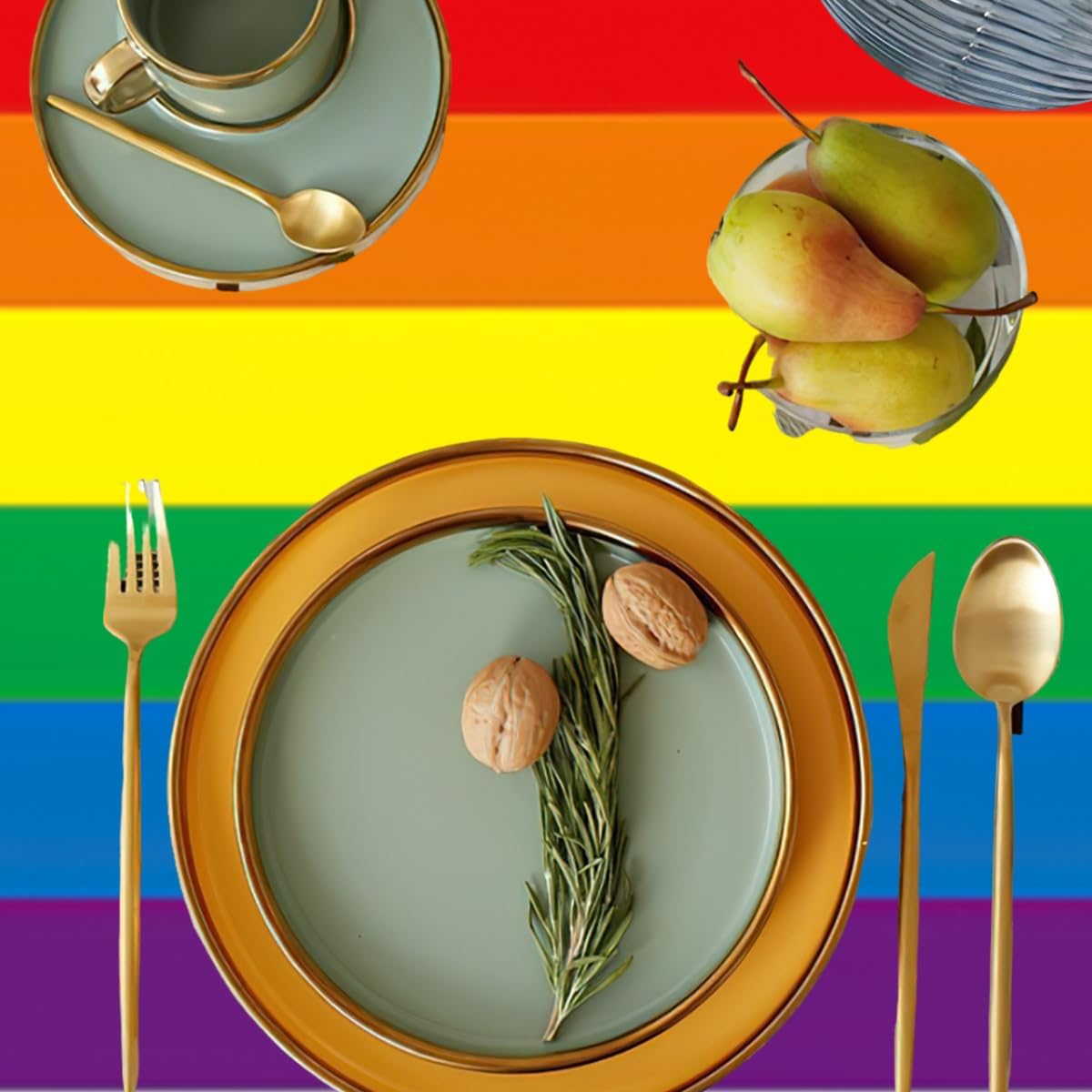 Rainbow Table Runner Pride Day Tablecloth Party Decoration Rainbow Stripes Disposable Table Covers for LGBT Gay Carnival Pride Home Dinning Room Decor Party Supplies 13 x 70 Inch