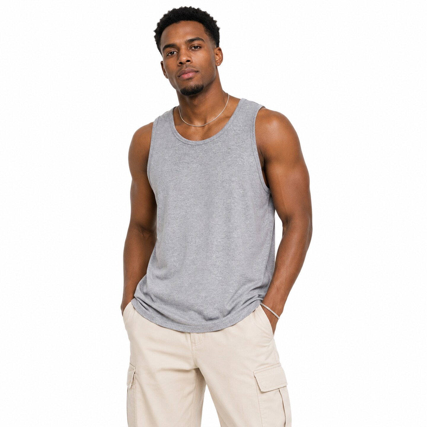 Gildan Unisex Heavy Cotton Sleeveless Tank Top, Size: L, Color