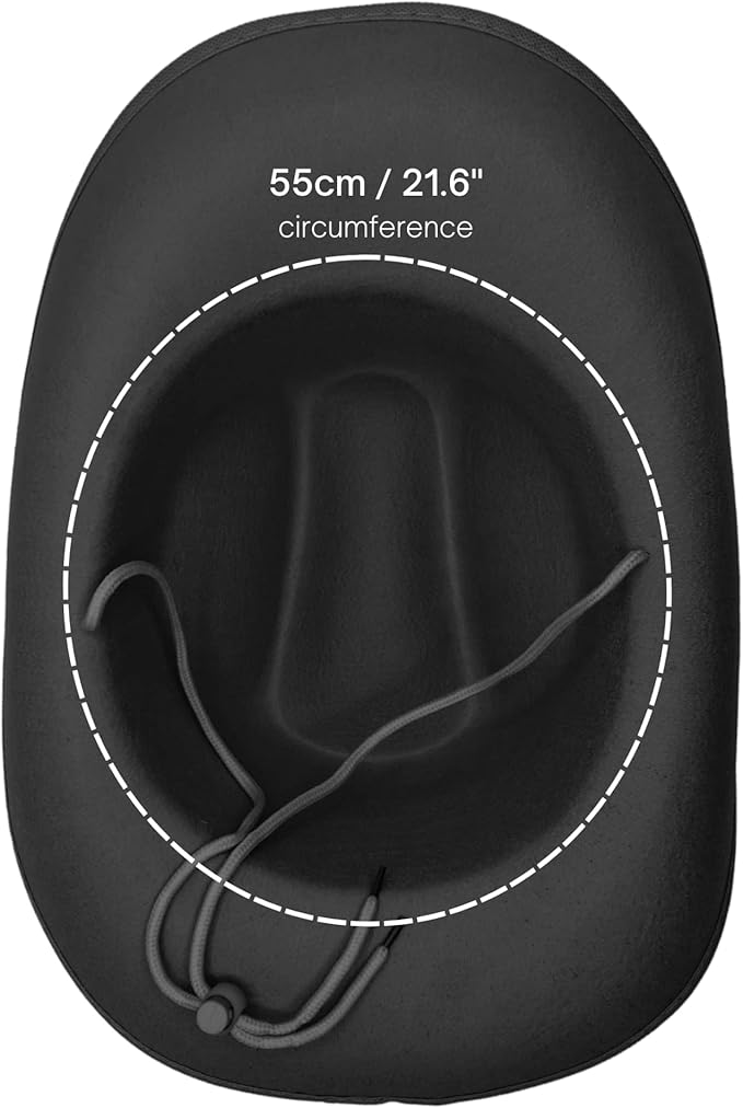 4E&#x27;s Novelty 4 Pack Black Cowboy Hat Party Pack (Kid Size) - Felt Cowgirl Hats for Girls, Boys, Teens