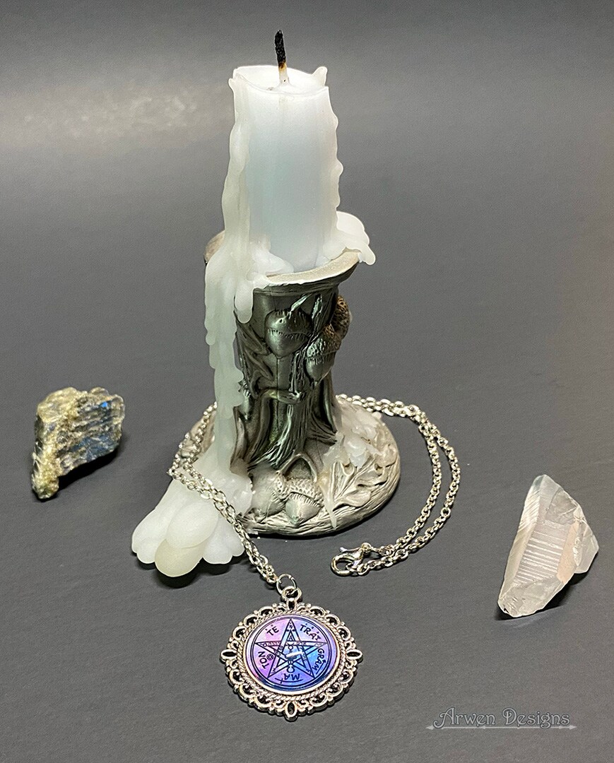 Tetragrammaton Necklace, Esoteric Pentagram, Witch Talisman, Occult  Pendant, Protective Jewelry, Kabbalah Pendant, Handmade Pagan Gifts, image size:869x1080