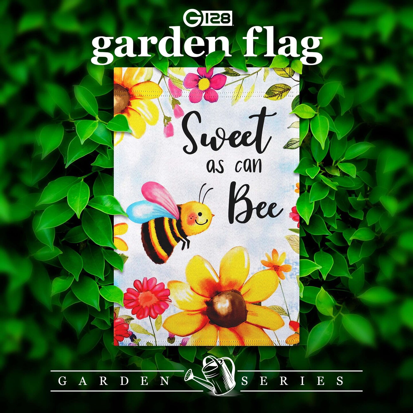 G128 Sweet Bee Flowers Garden Flag 12x18 In Double Sided Spring Yard Garden Lawn Decoration