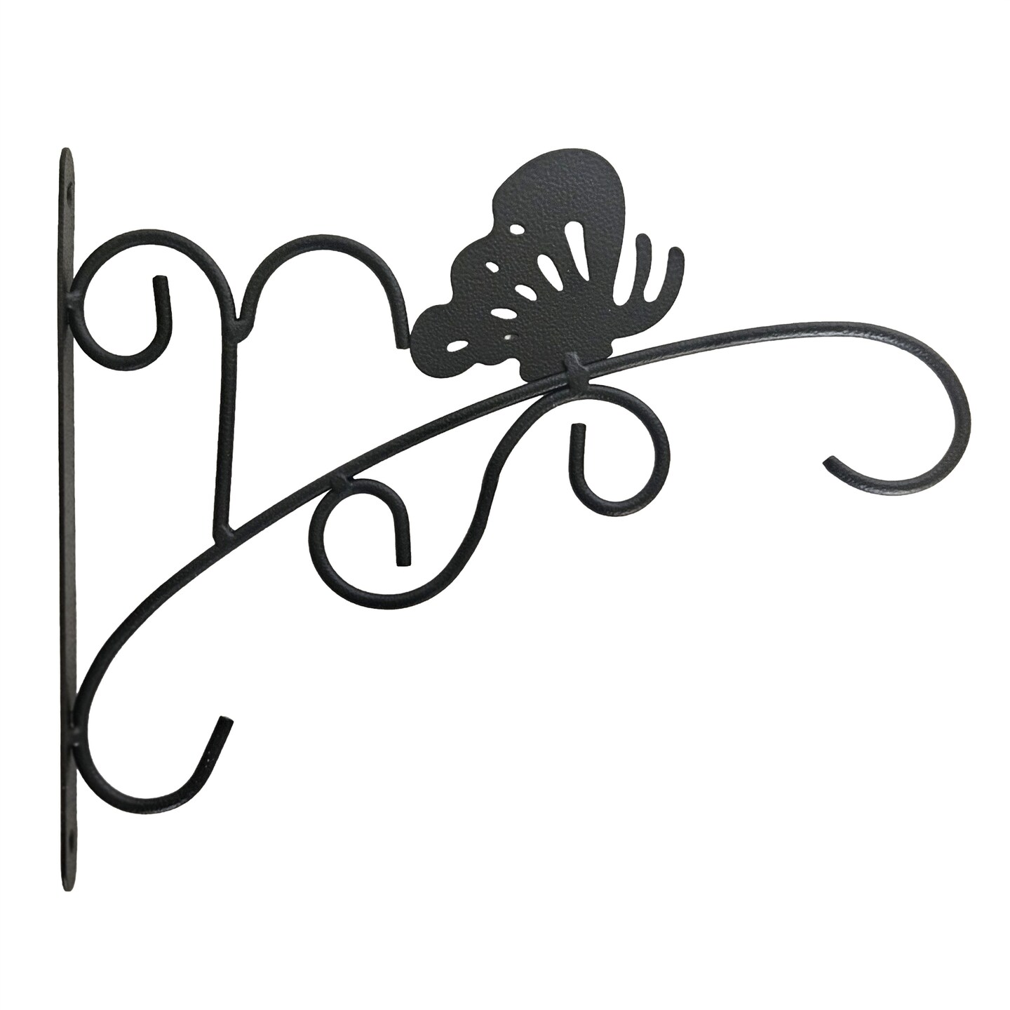 Scroll-Design Metal Wall Bracket for Hanging Accessories and Flowerpots for Indoor & Outdoor Use