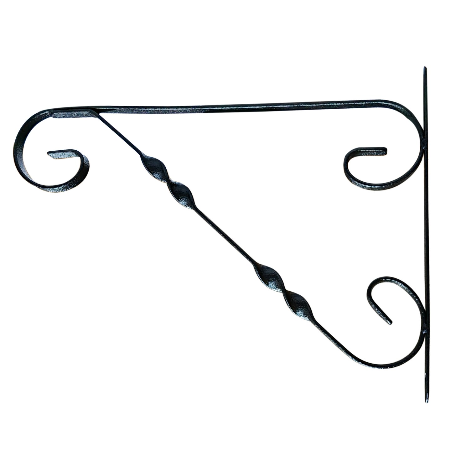 Scroll-Design Metal Wall Bracket for Hanging Accessories and Flowerpots for Indoor & Outdoor Use