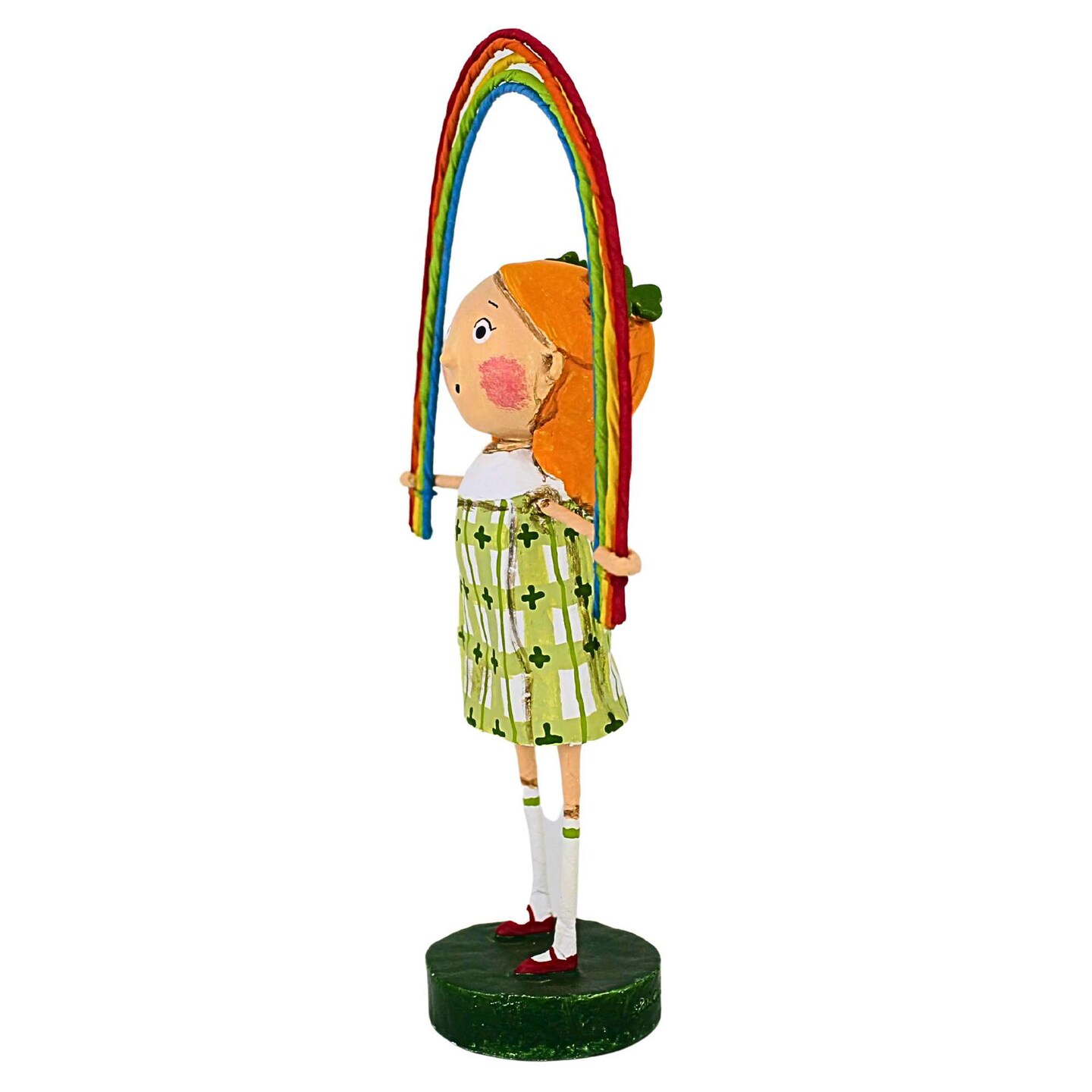 Esc And Company 7.5 Inch Rainbow Bright Saint Patrick Figurine , Lightweight Spring Decor Irish Clover