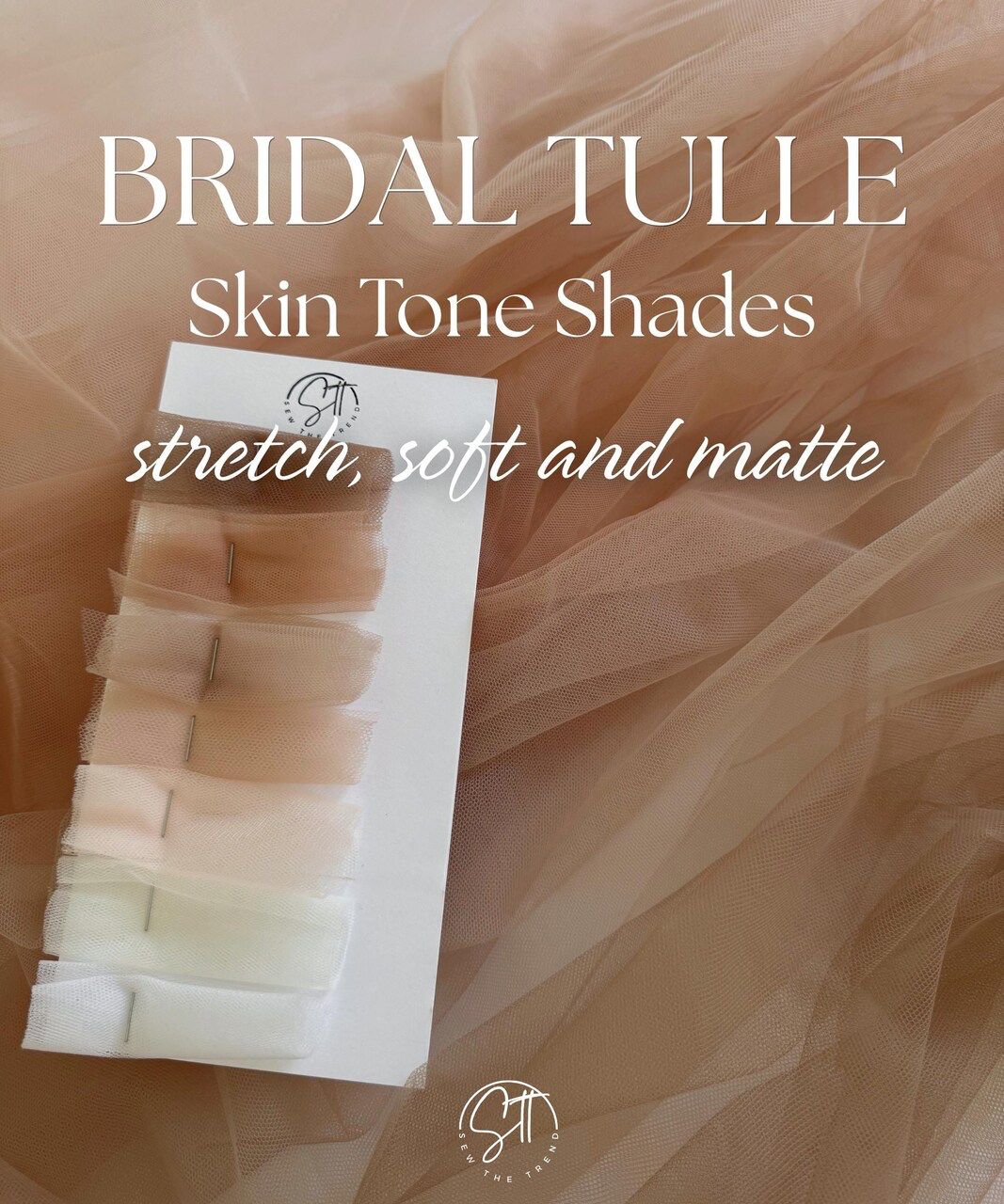 Skin Tone Tulle Net Veil Mesh Fabric by the Yard, 63" Wide, Soft Stretch Nylon Tulle for Gowns & Veils