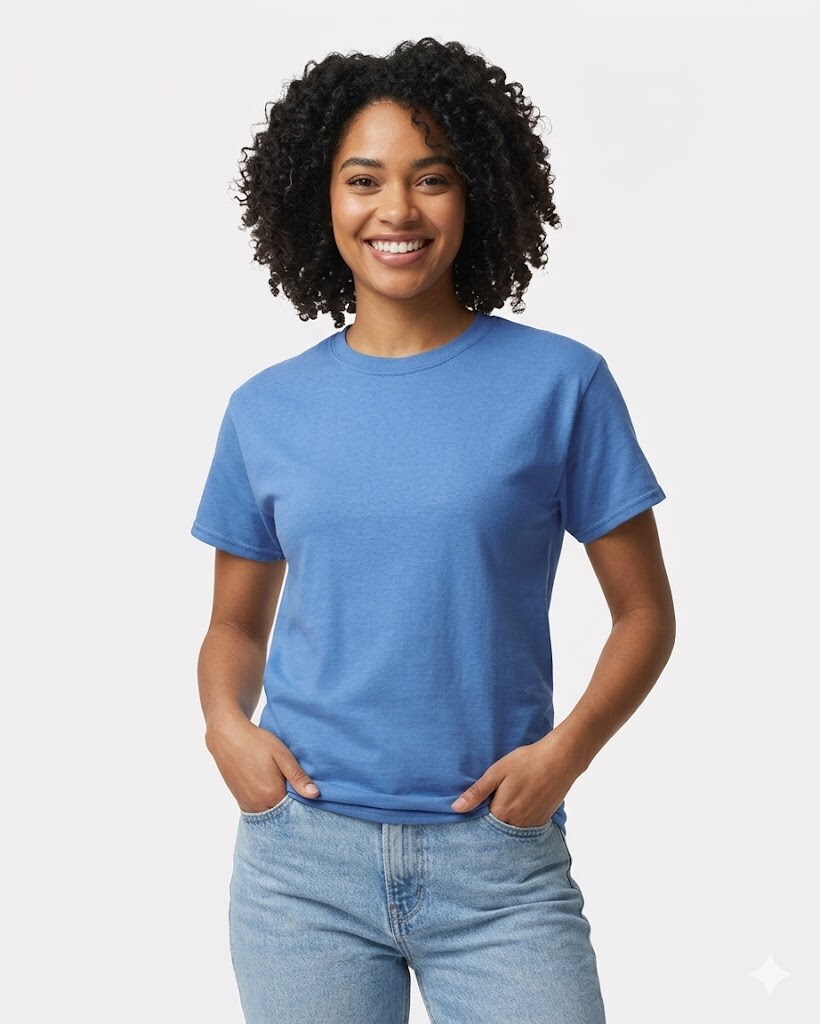 Ultra Cotton Crewneck Short Sleeve Unisex Tee For Casual Wear