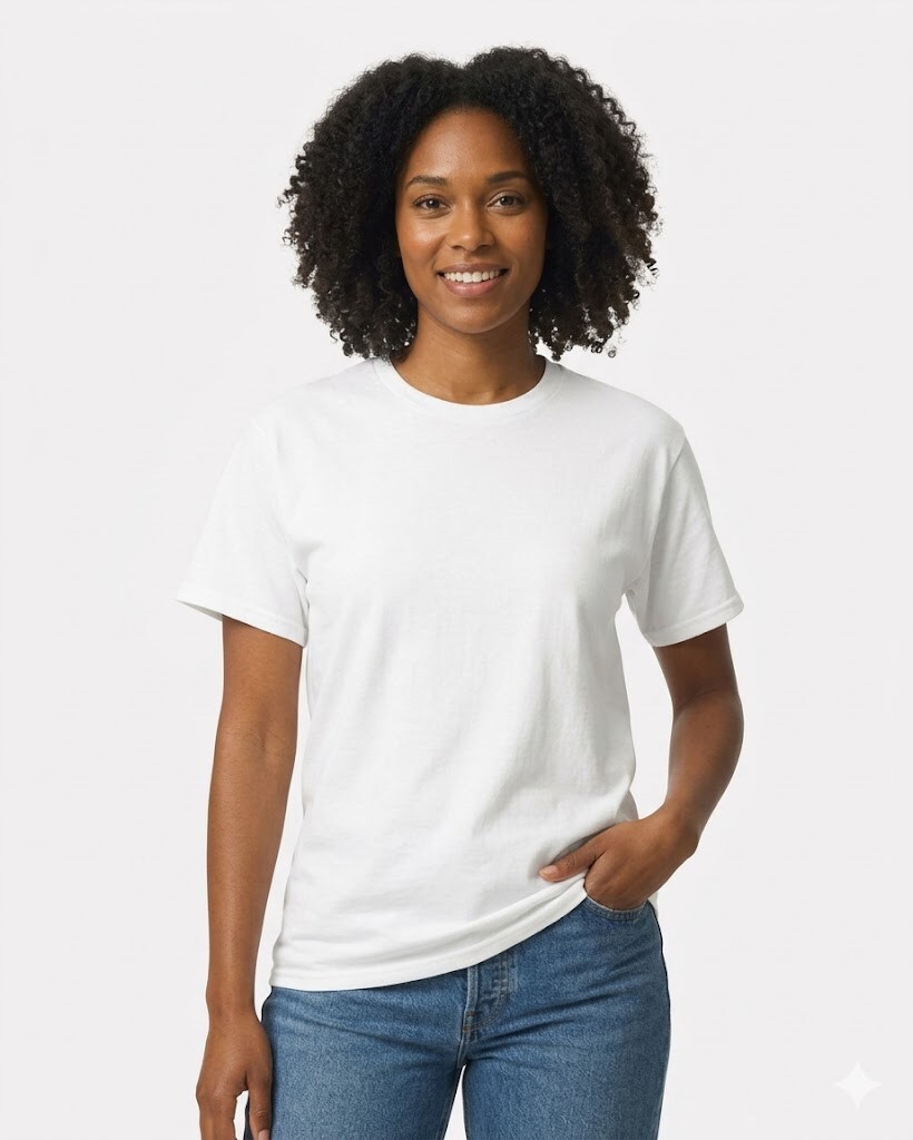 Ultra Cotton Crewneck Short Sleeve T-Shirt for Adult – Heavyweight Casual & DIY Craft Tee