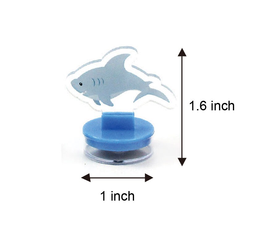 Sea Life Acrylic Self-Inking Stamper in Display Box, 6 Pcs