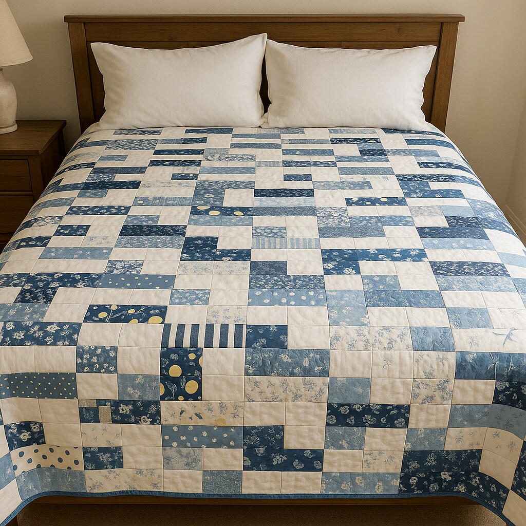 ThreadArt Jelly Roll Fabric Strips for Quilting, Crafting, and Sewing, 40 Precut Fabric Strips in Solids and Prints, Premium Cotton for Quilts, Crafts, Rugs, Blankets, Clothing and More