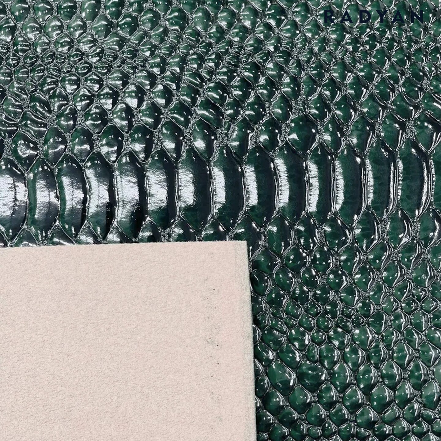 1 Yard Culebra Patent 3D Embossed Snake Skin Vinyl Fabric For Upholstery Handbags 54" Width