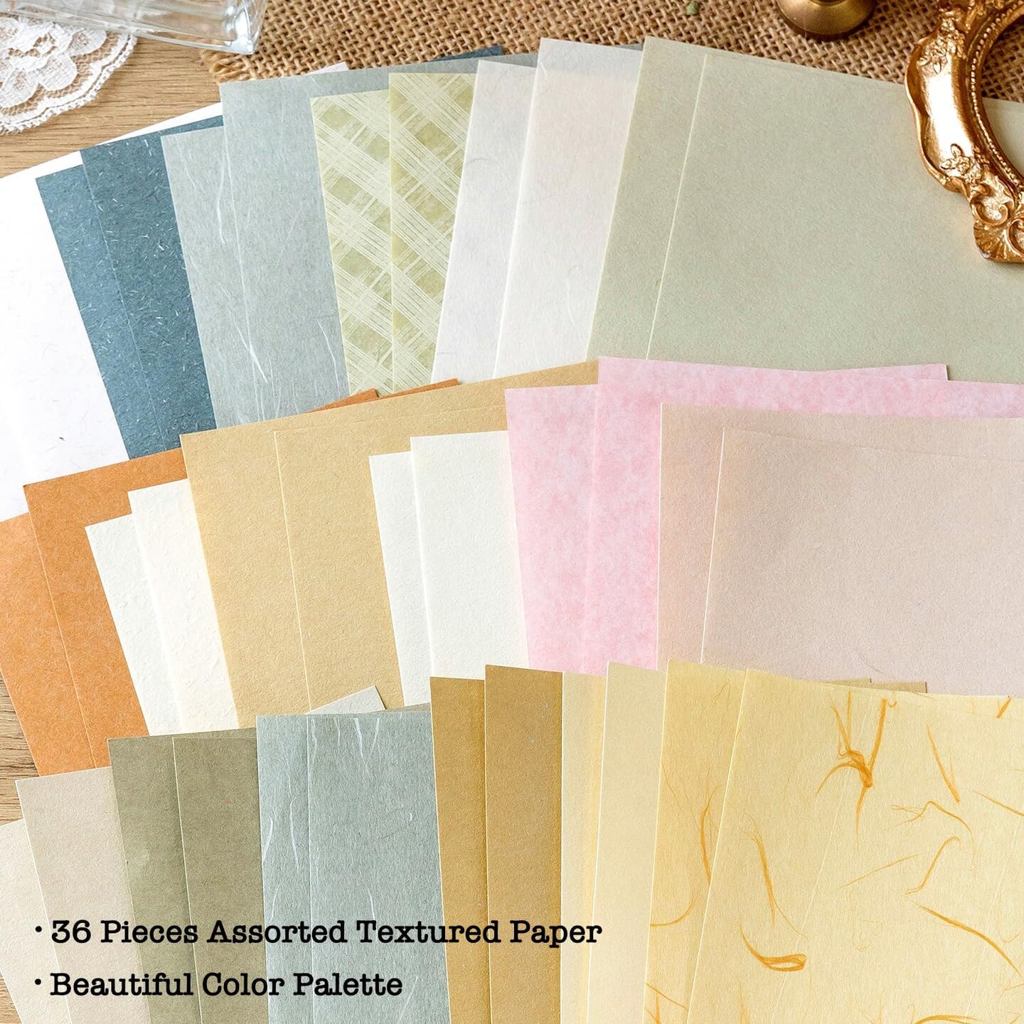 240 Pcs - Vintage Floral Scrapbook Paper (Multicolor) 4.1x5.8 Inches