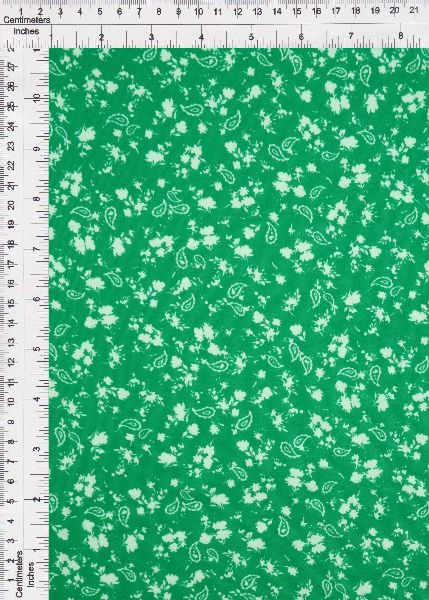 1 Yard Brushed DTY Floral Paisley Print Fabric 170 GSM, 58/60&#x2033; Wide Polyester Spandex Blend