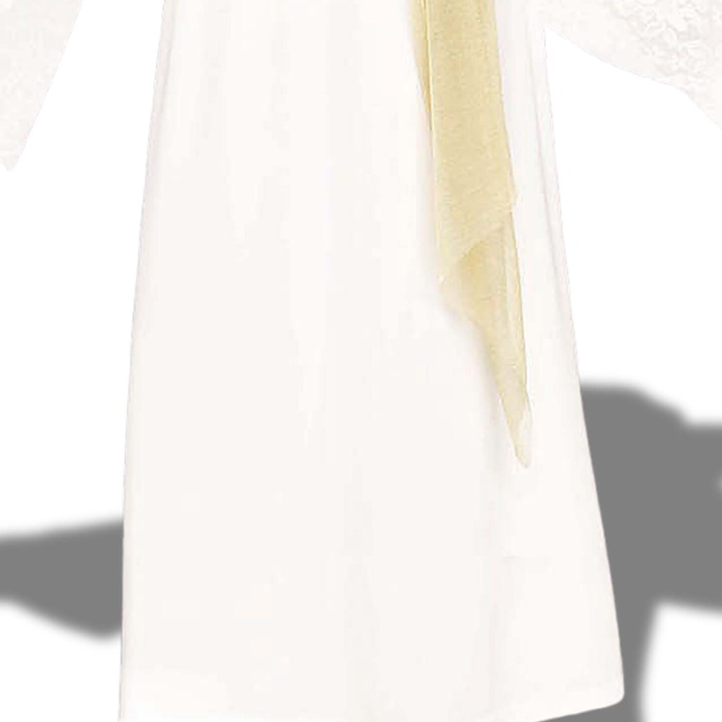 Girls White Gold Dress Angelic Miss Costume with Wings and Headband