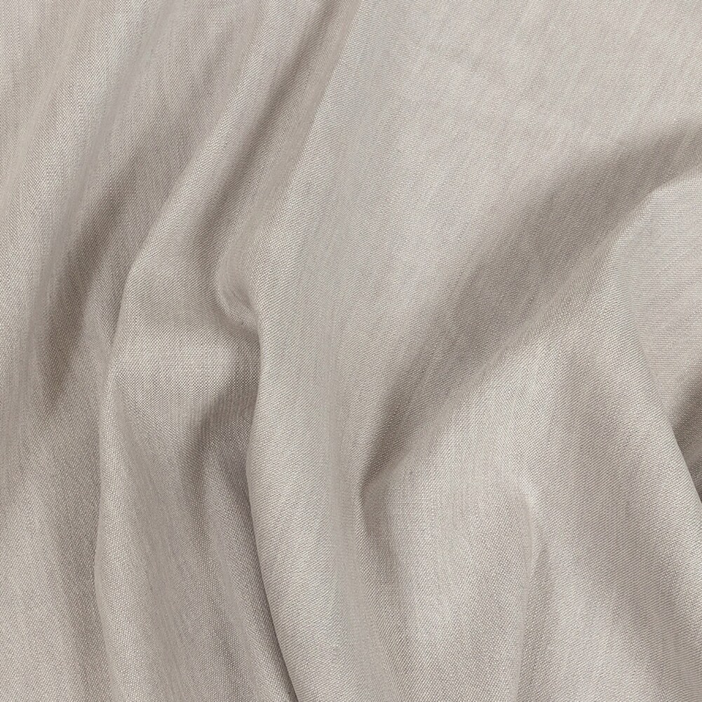 1 Yard Heathered Light Gray Stretch Linen and Rayon Woven Fabric