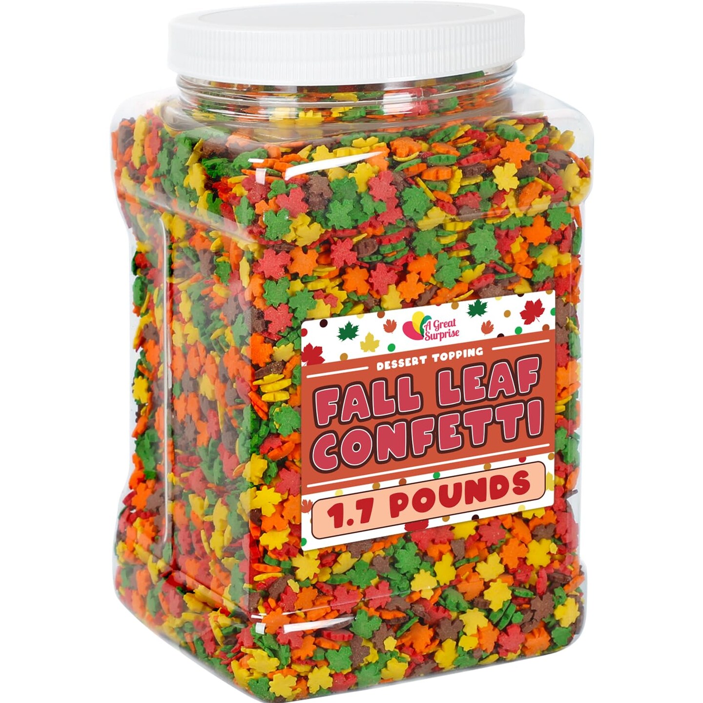 Fall Leaf Sprinkles for Baking - Autumn Leaf Sprinkles (Leaf Confetti)