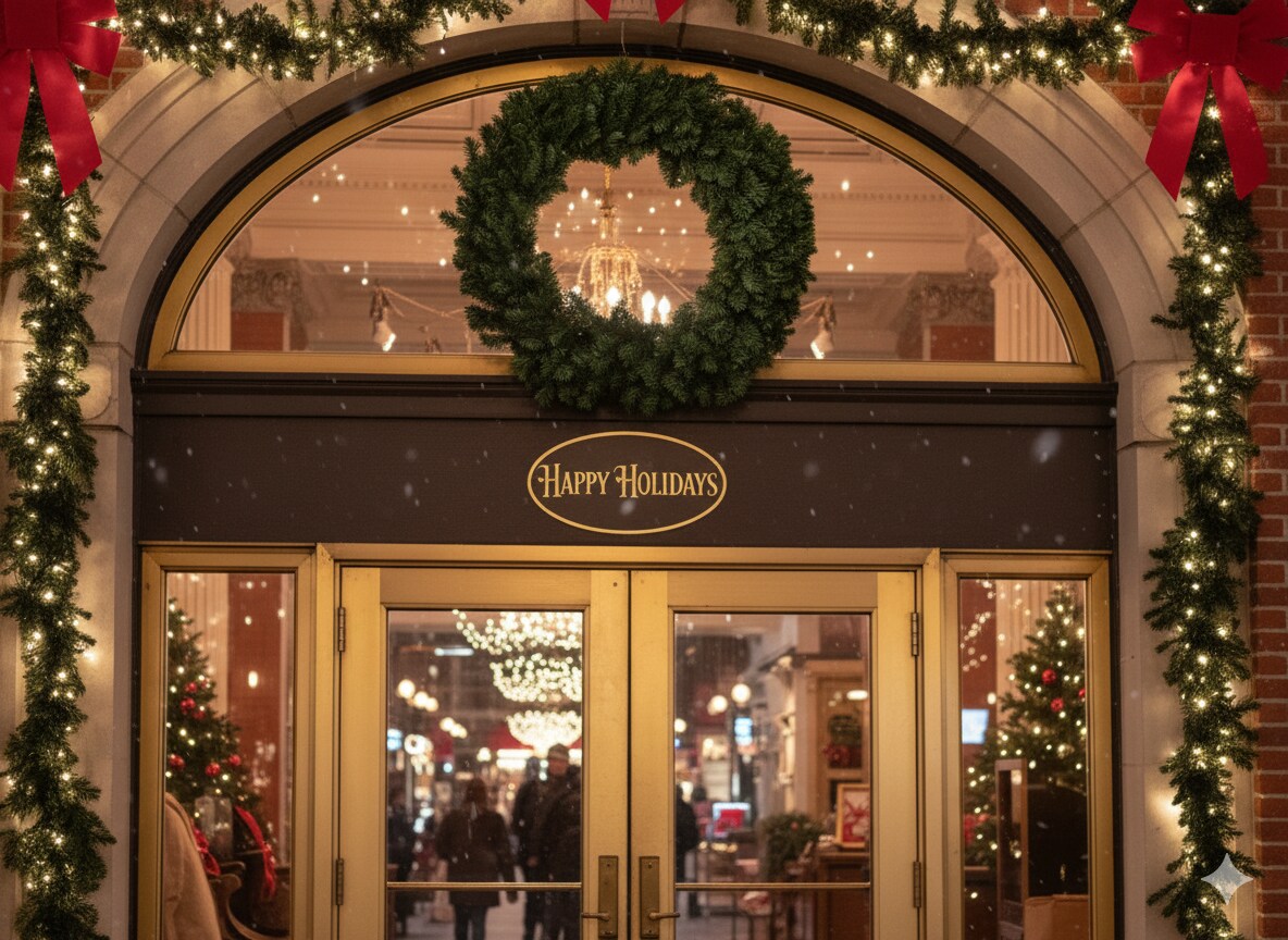 36" Northern Spruce Wreath with 360 Tips - Set of 6, Lush Holiday Decor, Ideal for Christmas Displays & Arrangements - Perfect for Home, Office - 2024 Christmas Collection, Floral Home by Artificial Flowers