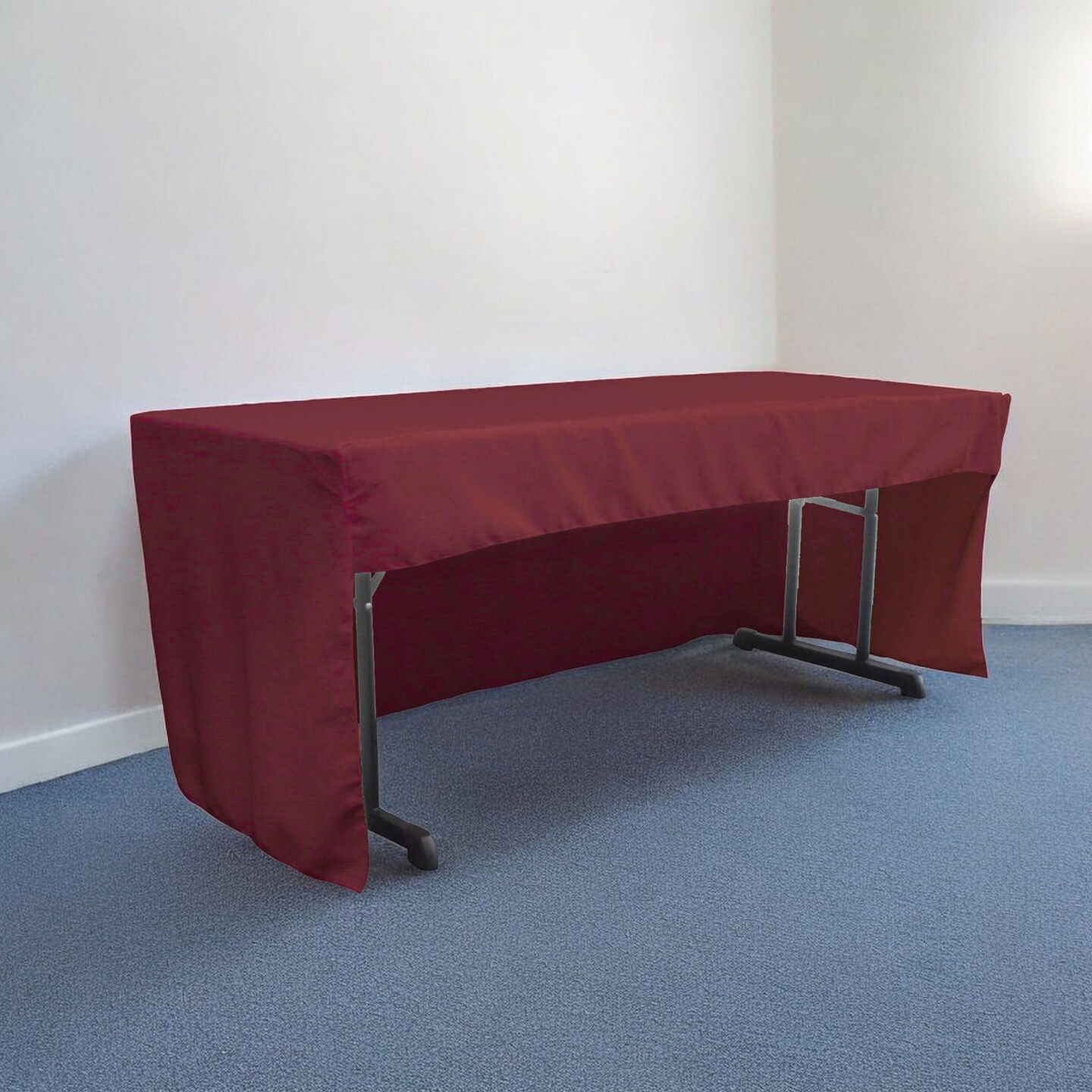 Fitted Rectangular Tablecloth 72 x 30 Polyester Poplin Open Back