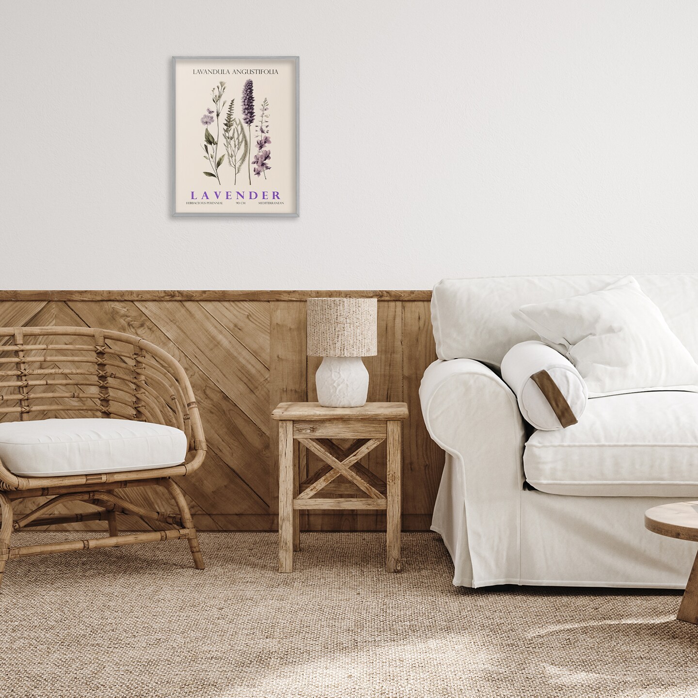 Stupell Industries Natural Lavender Bundle Framed Giclee, design by Christopher Giampietro