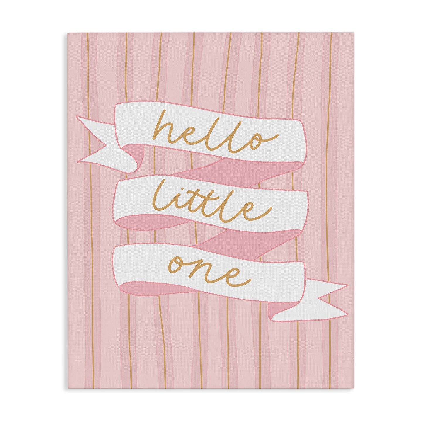 Stupell Industries Pink Hello Little One Canvas, design by Amanda Houston