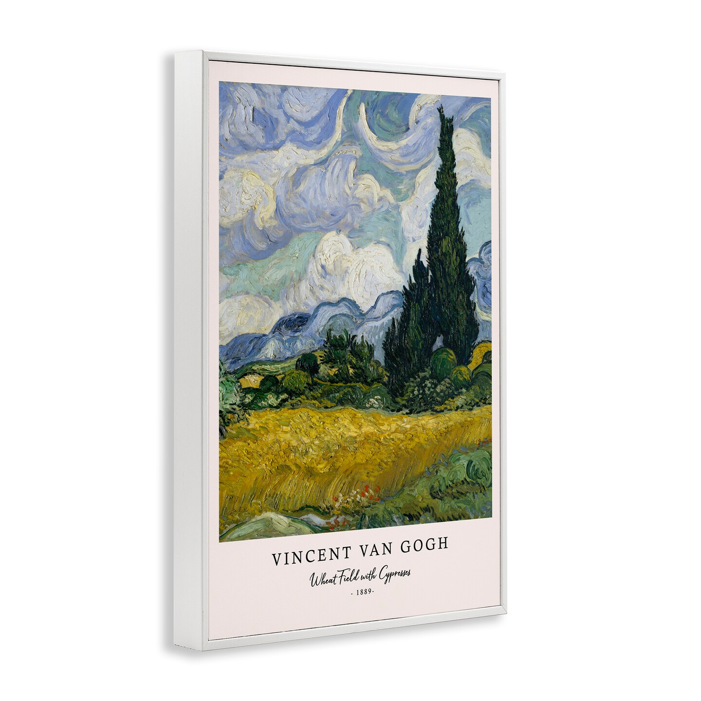 Stupell Industries Classic Wheat Fields with Cypresses Framed Giclee, design by Vintage Hustle