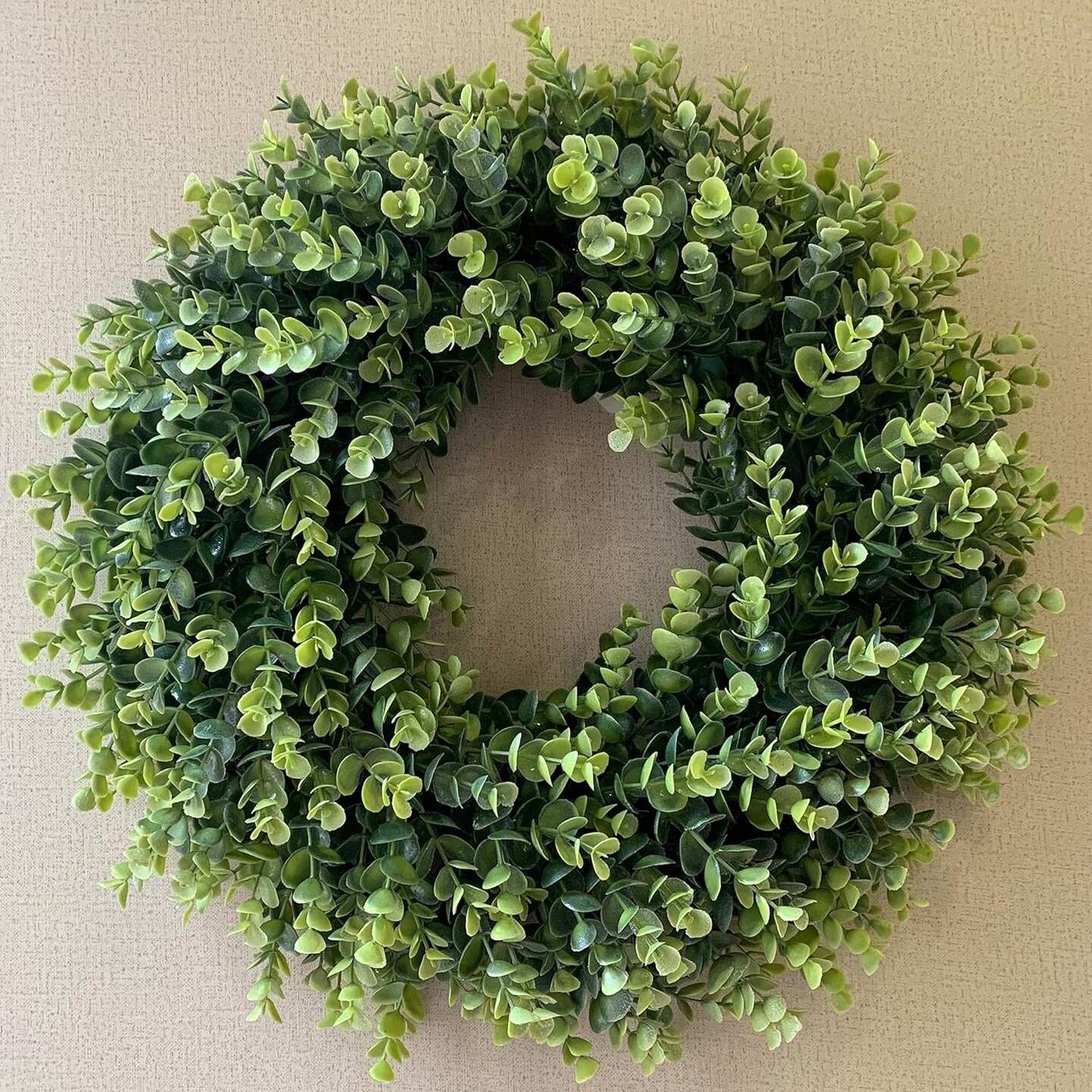 20” Wreaths for Front Door Spring Summer Green Boxwood Door Wreath for All Seasons Living Room Bedroom Window Wall Indoor Outdoor Farmhouse Easter St. Patrick's Independence Day Home Decoration