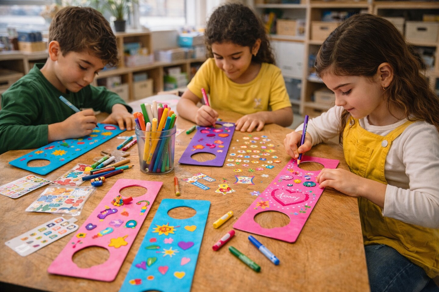 Bright Cardstock Door Hangers 48 Pack – Assorted Color Door Sign Blanks for DIY Crafts, Classroom Projects & Decorations