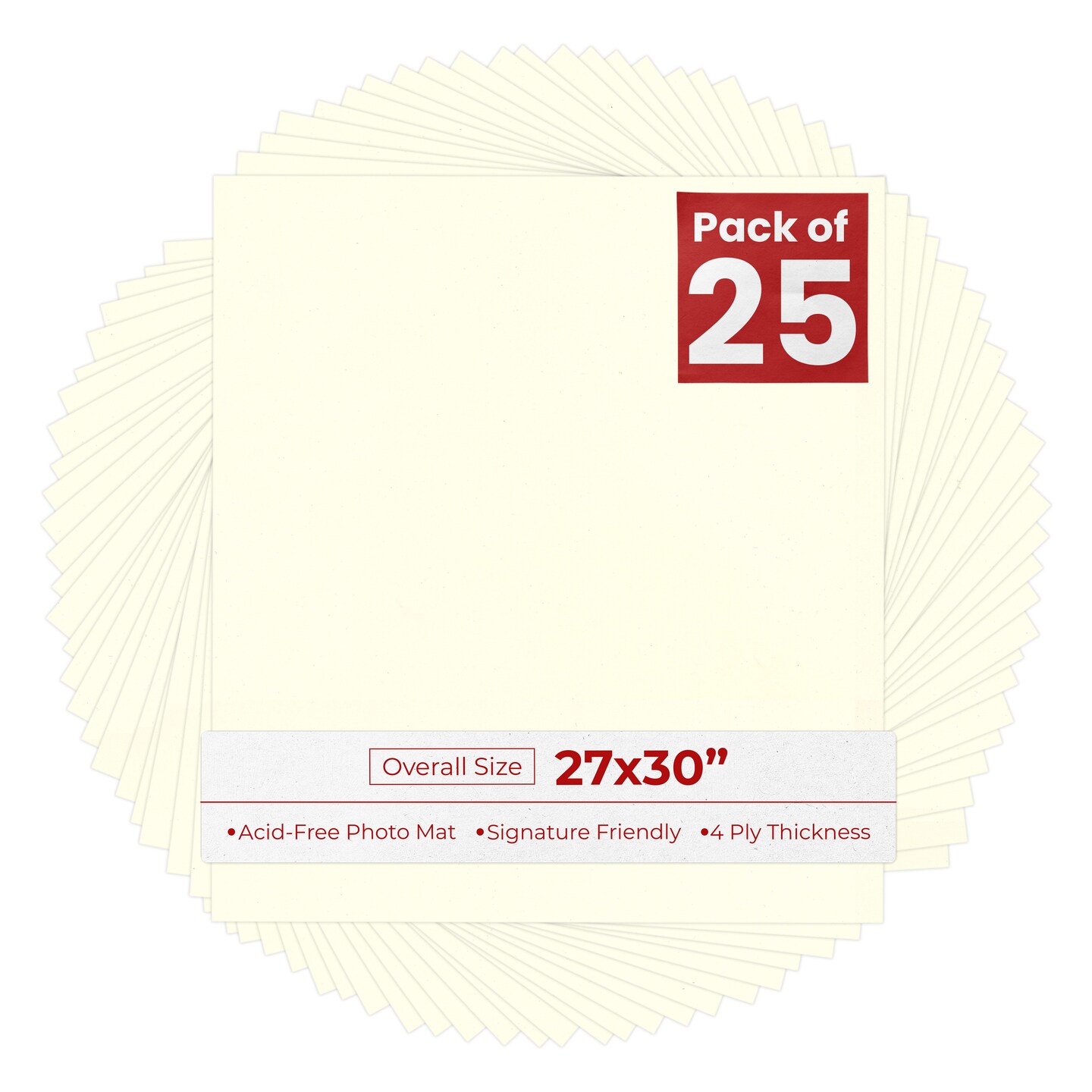 Cream Linen 27x30 Uncut Mat Board - Blank Sheets, No Opening, Color ...