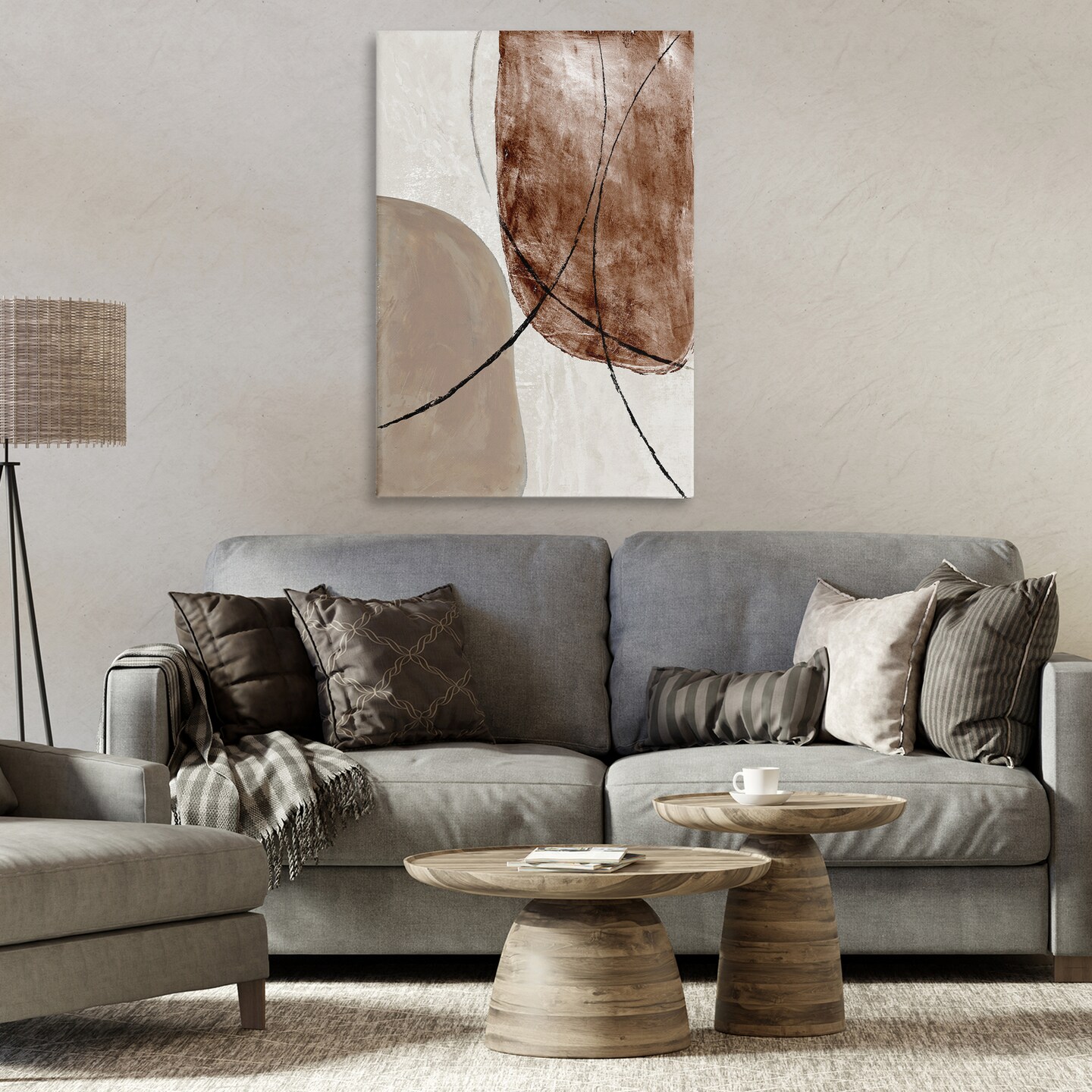 Stupell Industries Taupe & Brown Abstract Canvas, design by Merri Pattinian