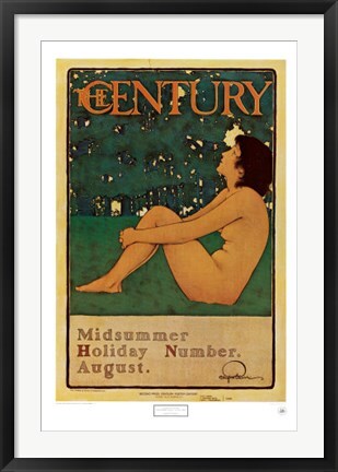 Framed Art The Century Poster by Maxfield Parrish 35 x 23 1/8