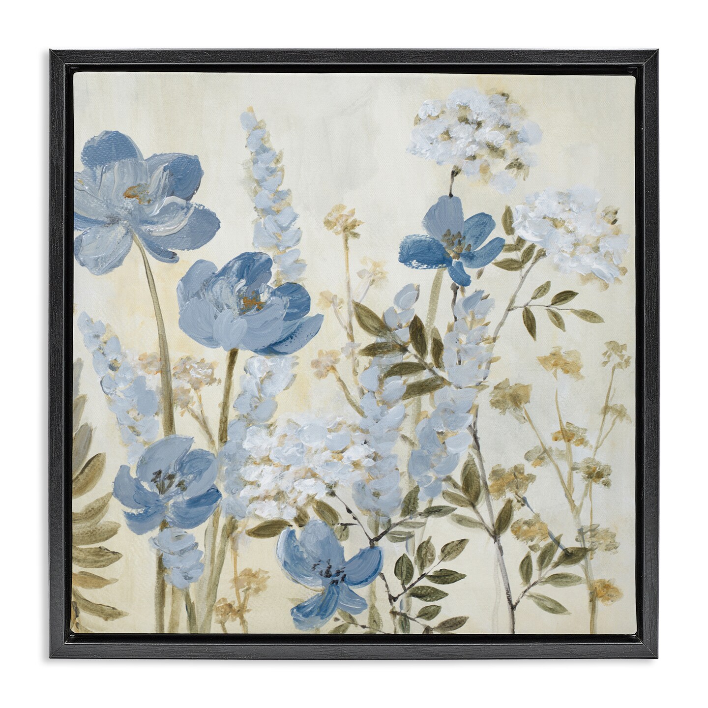 Stupell Industries Peace In The Blue Garden Floating Frame, design by Lanie Loreth