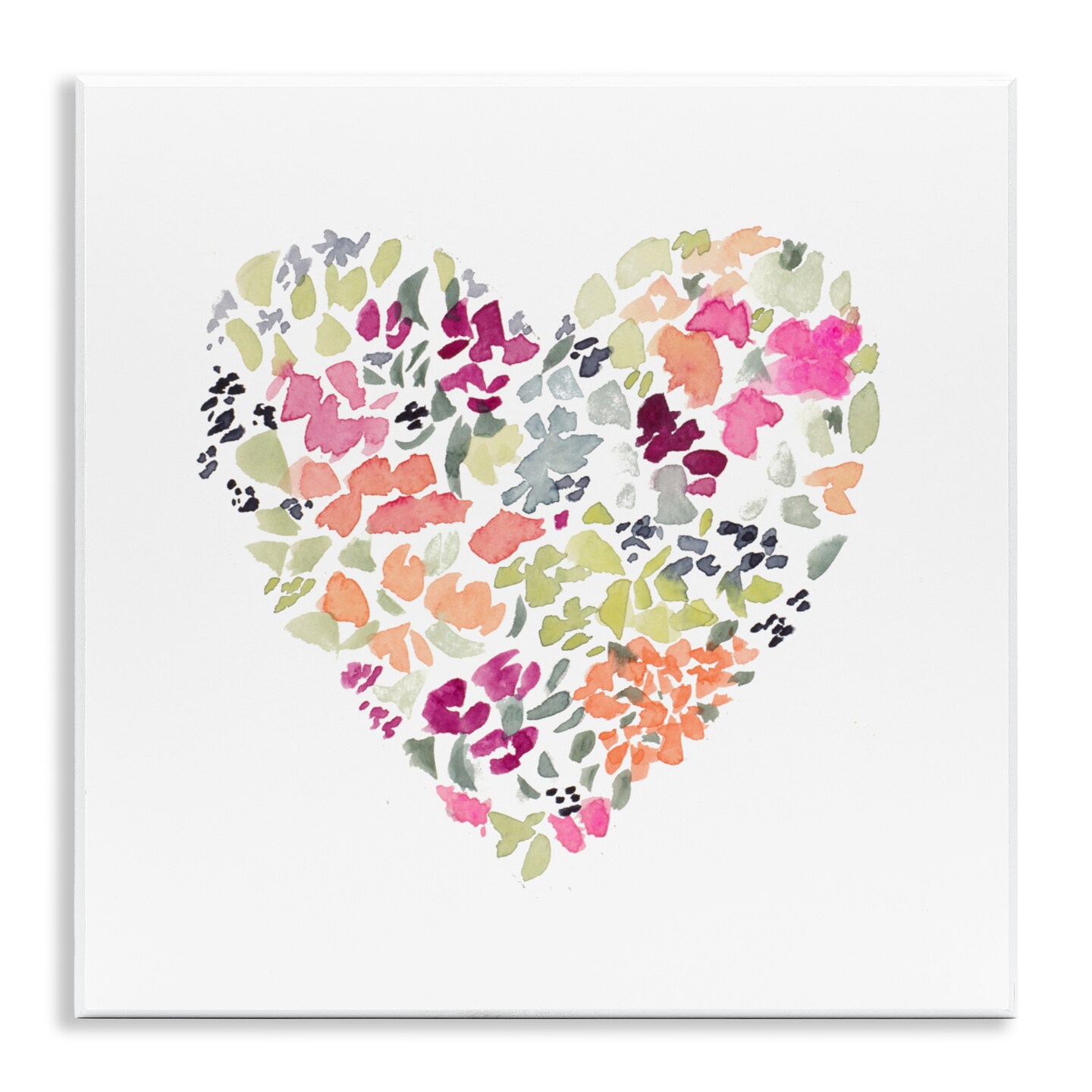 Stupell Industries Blooming Pastel Heart Wall Plaque, design by Lanie Loreth