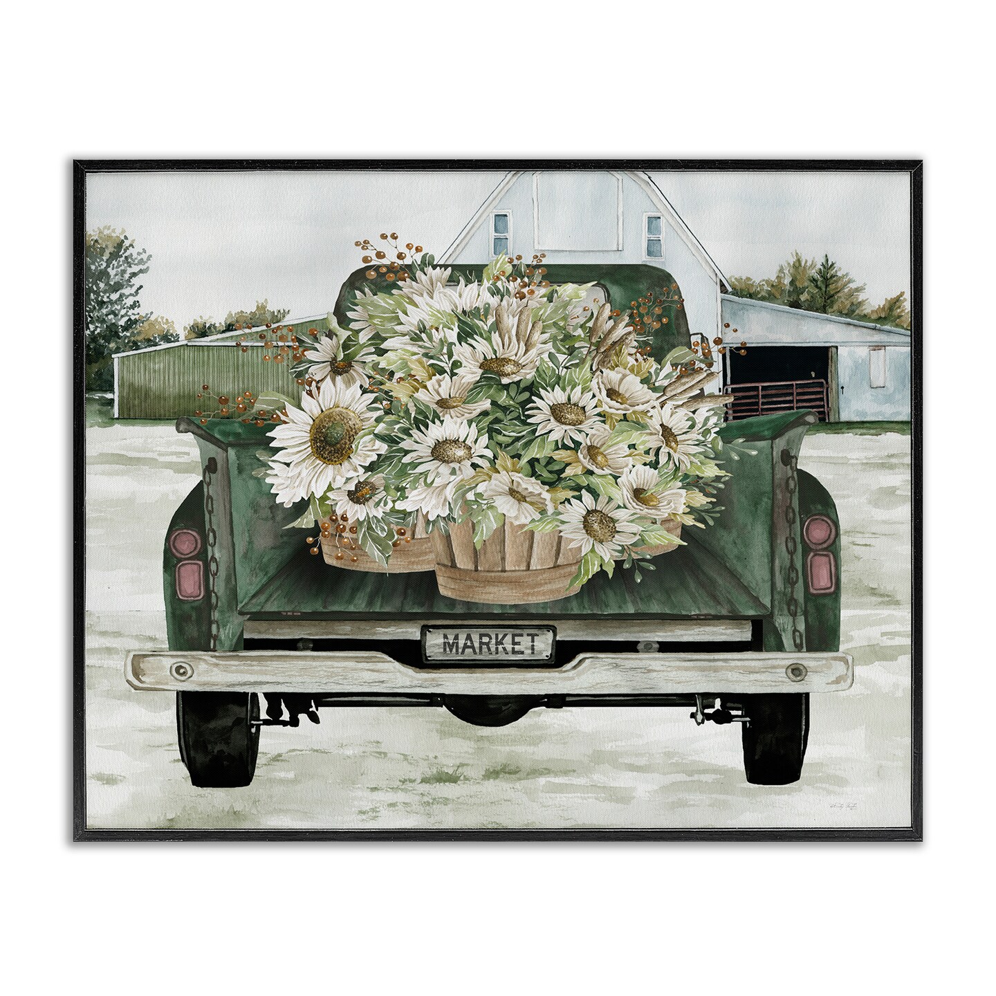 Stupell Industries Country Flower Delivery Baskets Framed Giclee, design by Cindy Jacobs