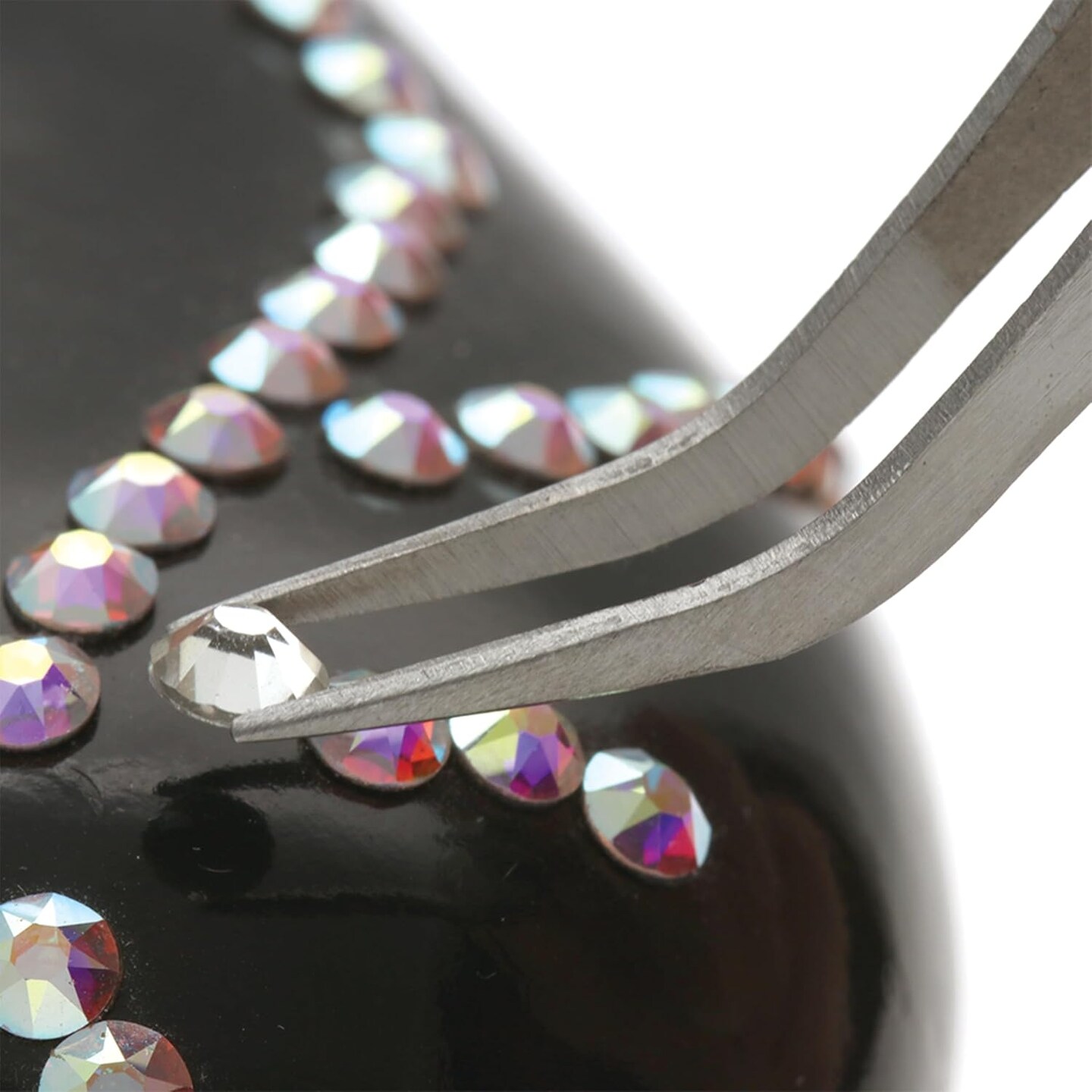 The Beadsmith Angled Precision Tweezer – Multipurpose Stainless Steel Tool w/Curved Tip & Cushion Grip, 6 Inches