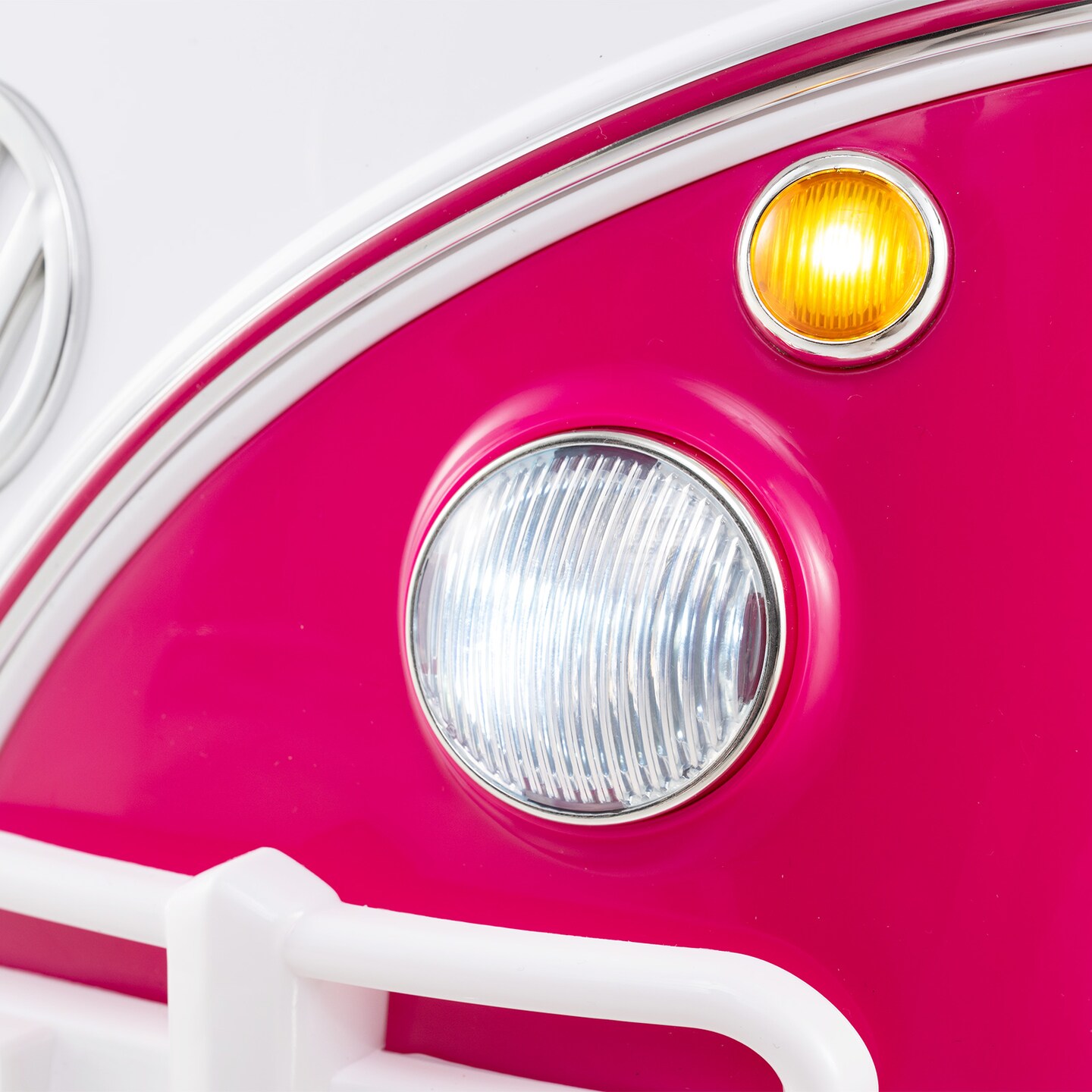 12V Volkswagen Ride-On Bus for Kids with LED Lights and Cup Holder