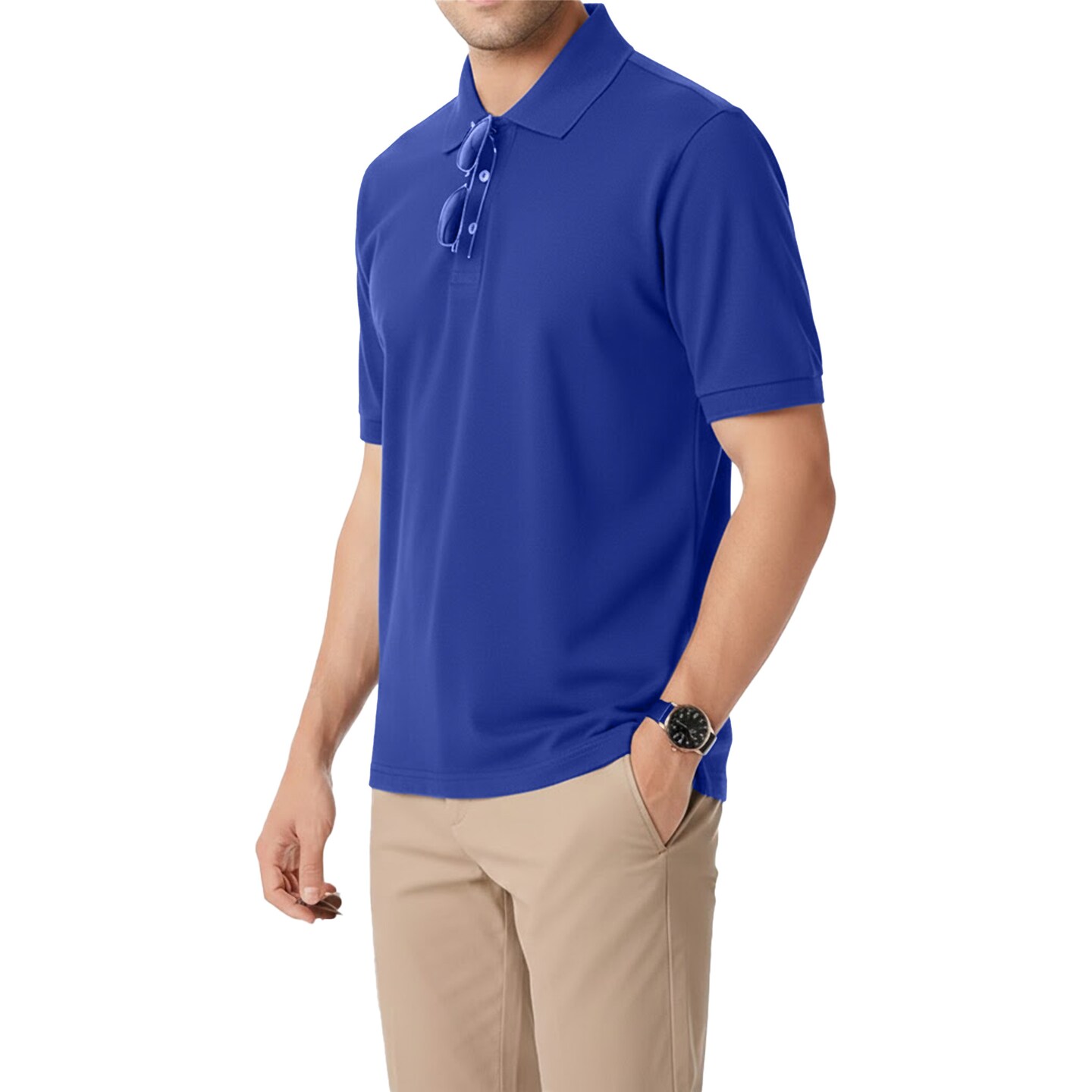 Zfeel Blank Cotton Polo - Heavyweight DIY Crafting Shirt for HTV & Embroidery