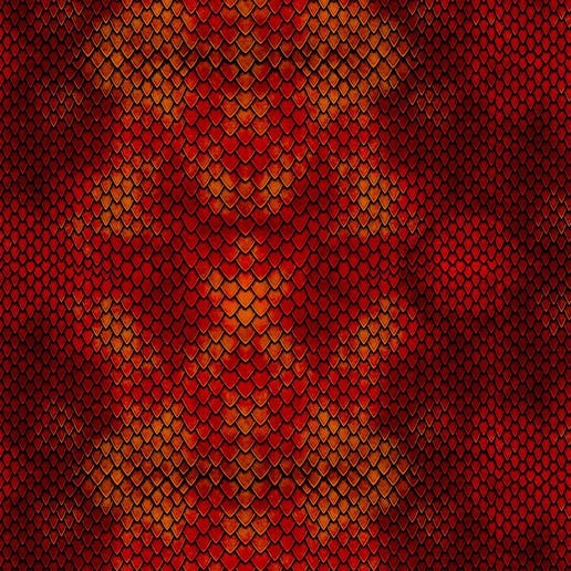 Timeless Treasure Dragon Fire Dragon Scales Orange Cotton Fabric by the Yard