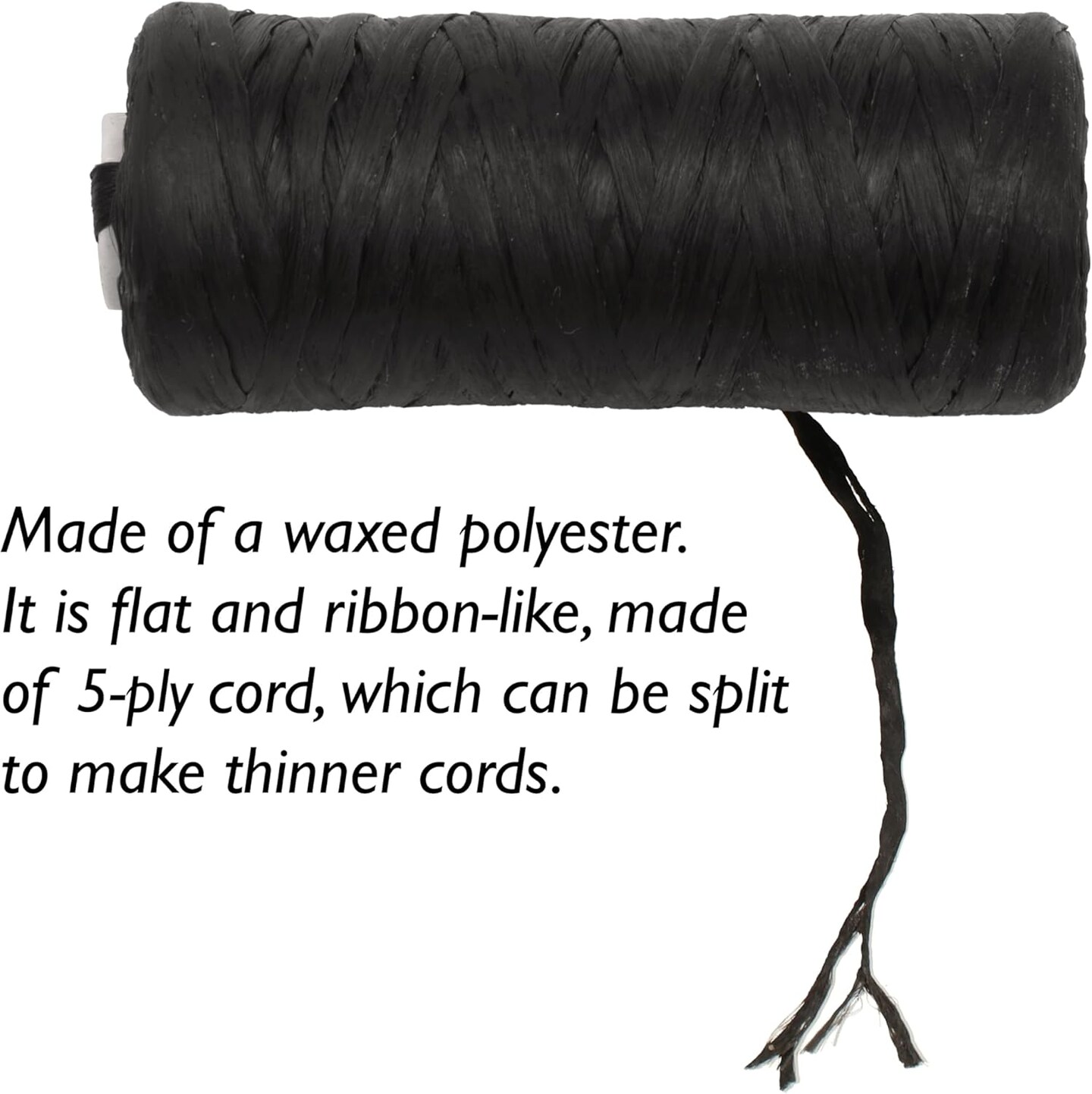 The Beadsmith Artificial Sinew Waxed Thread – Flat Polyester Craft String
